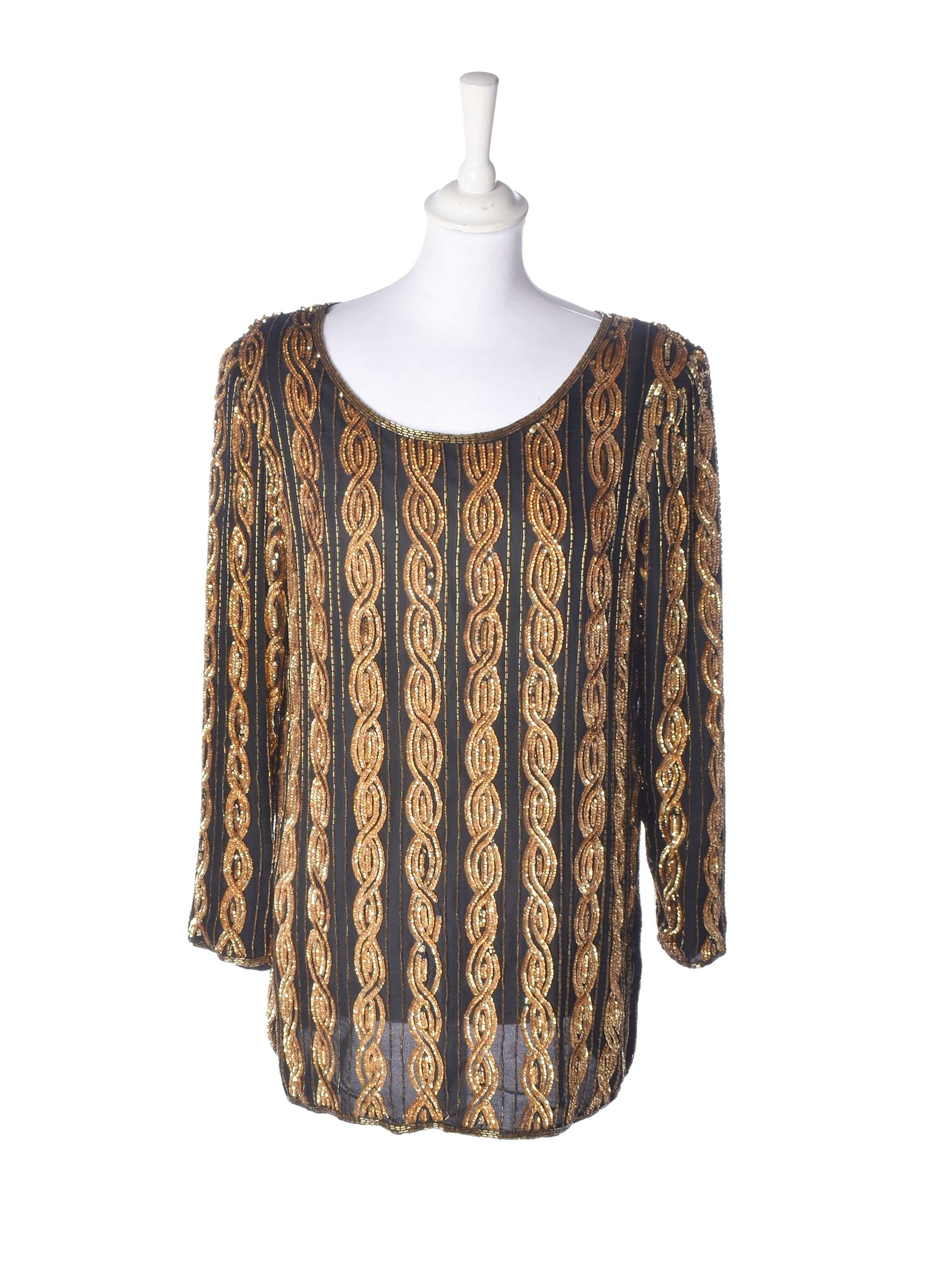 Gina Bacconi Bluse - 40 / Sort / Kvinde - SassyLAB Secondhand