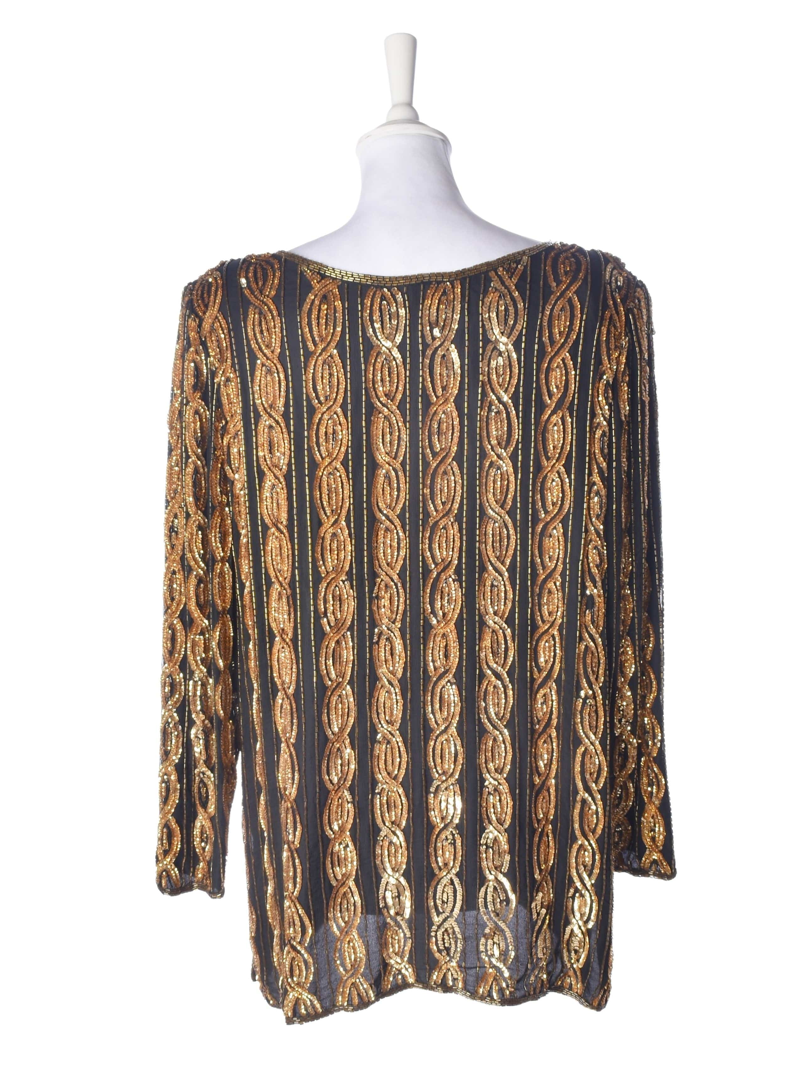 Gina Bacconi Bluse - 40 / Sort / Kvinde - SassyLAB Secondhand