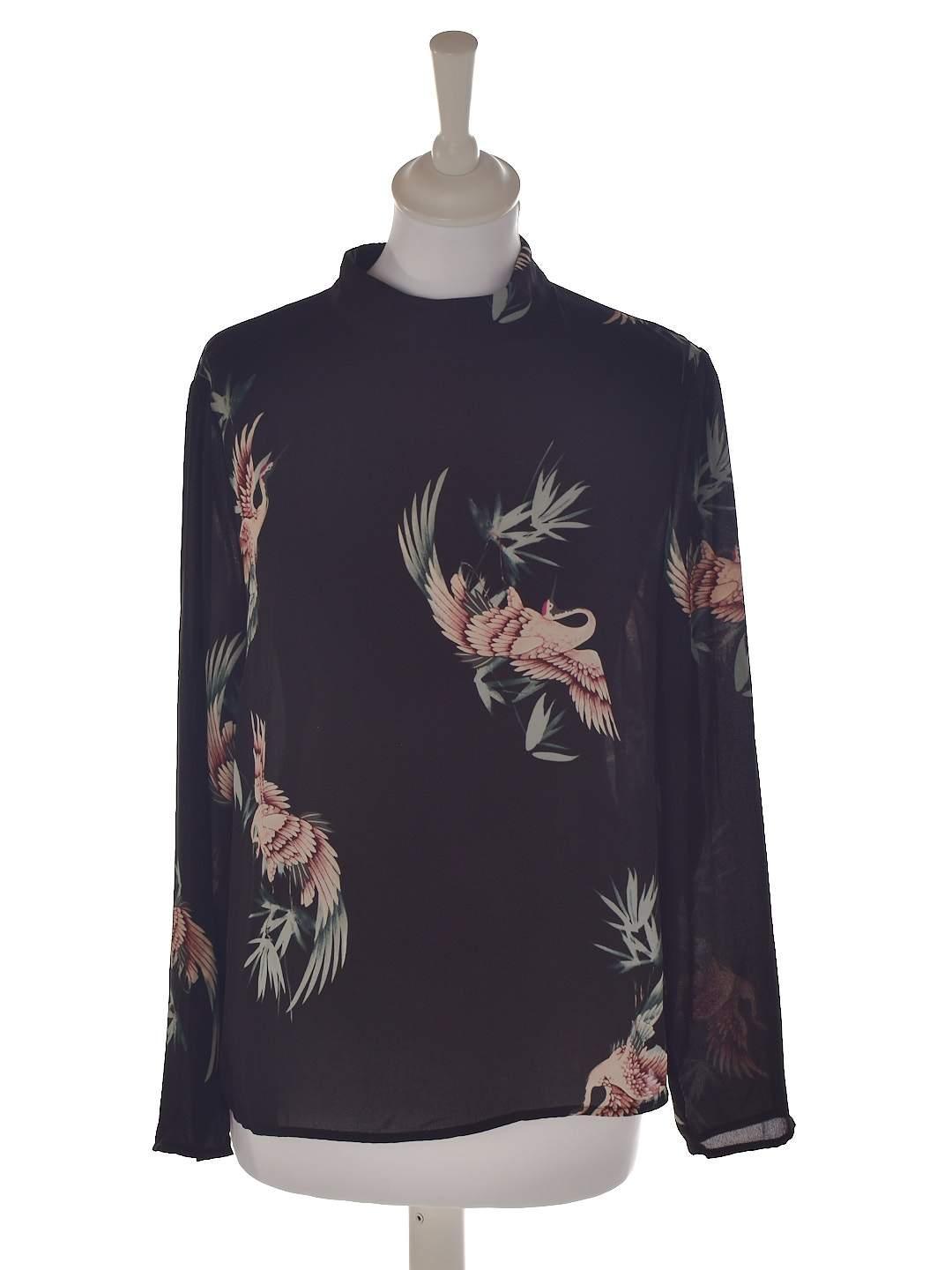 Gina Tricot Skjorte - 36 / Sort / Kvinde - SassyLAB Secondhand