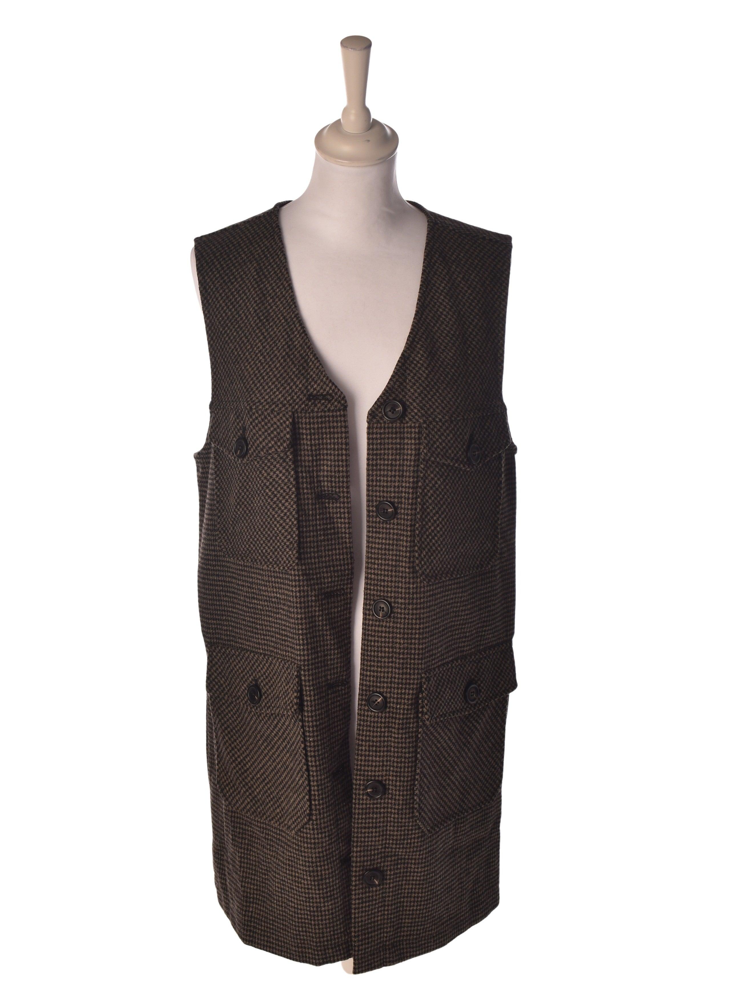 Global Funk Vest - S / Brun / Kvinde - SassyLAB Secondhand