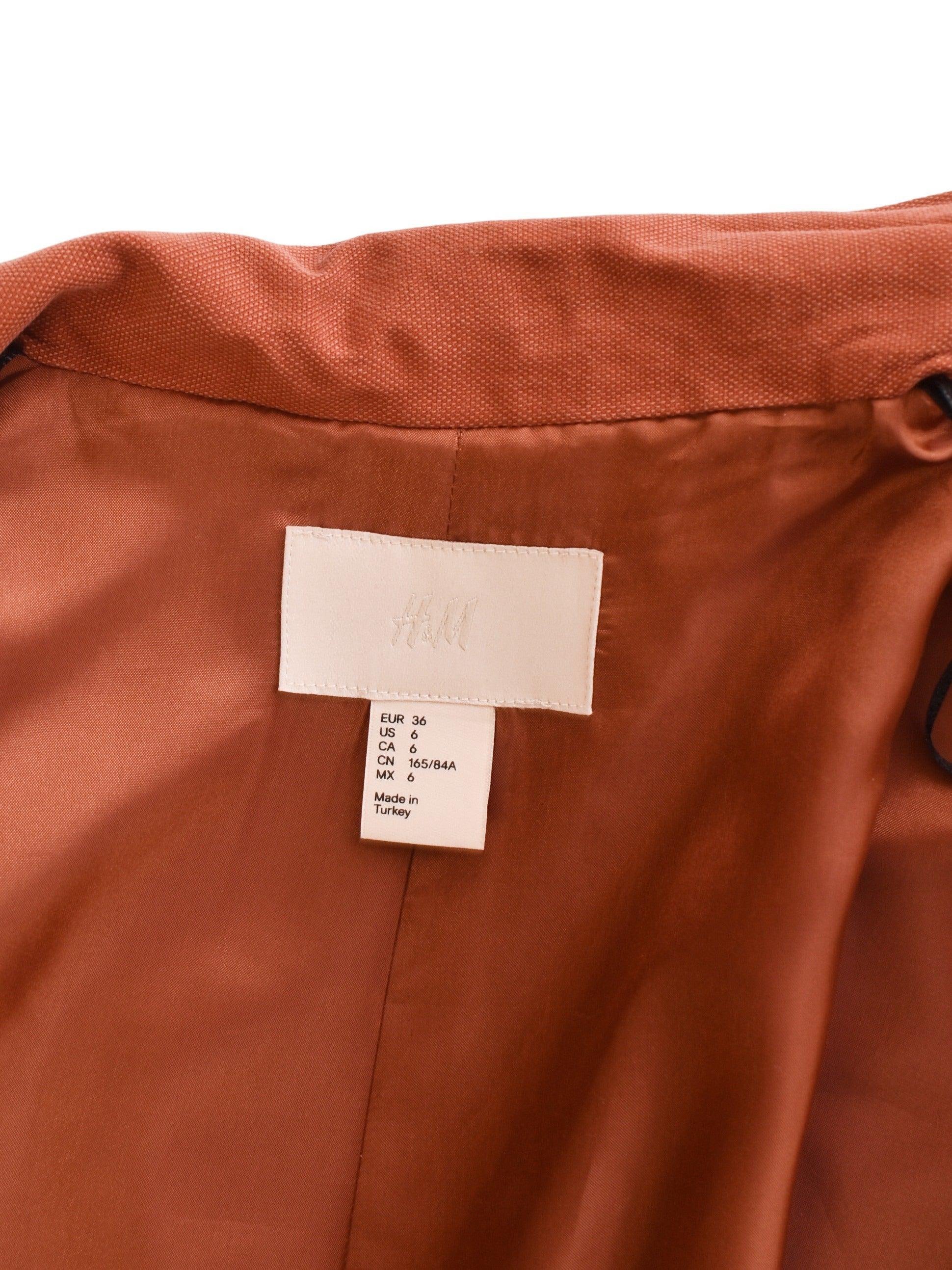 H&M Blazer - 36 / Brun / Kvinde - SassyLAB Secondhand