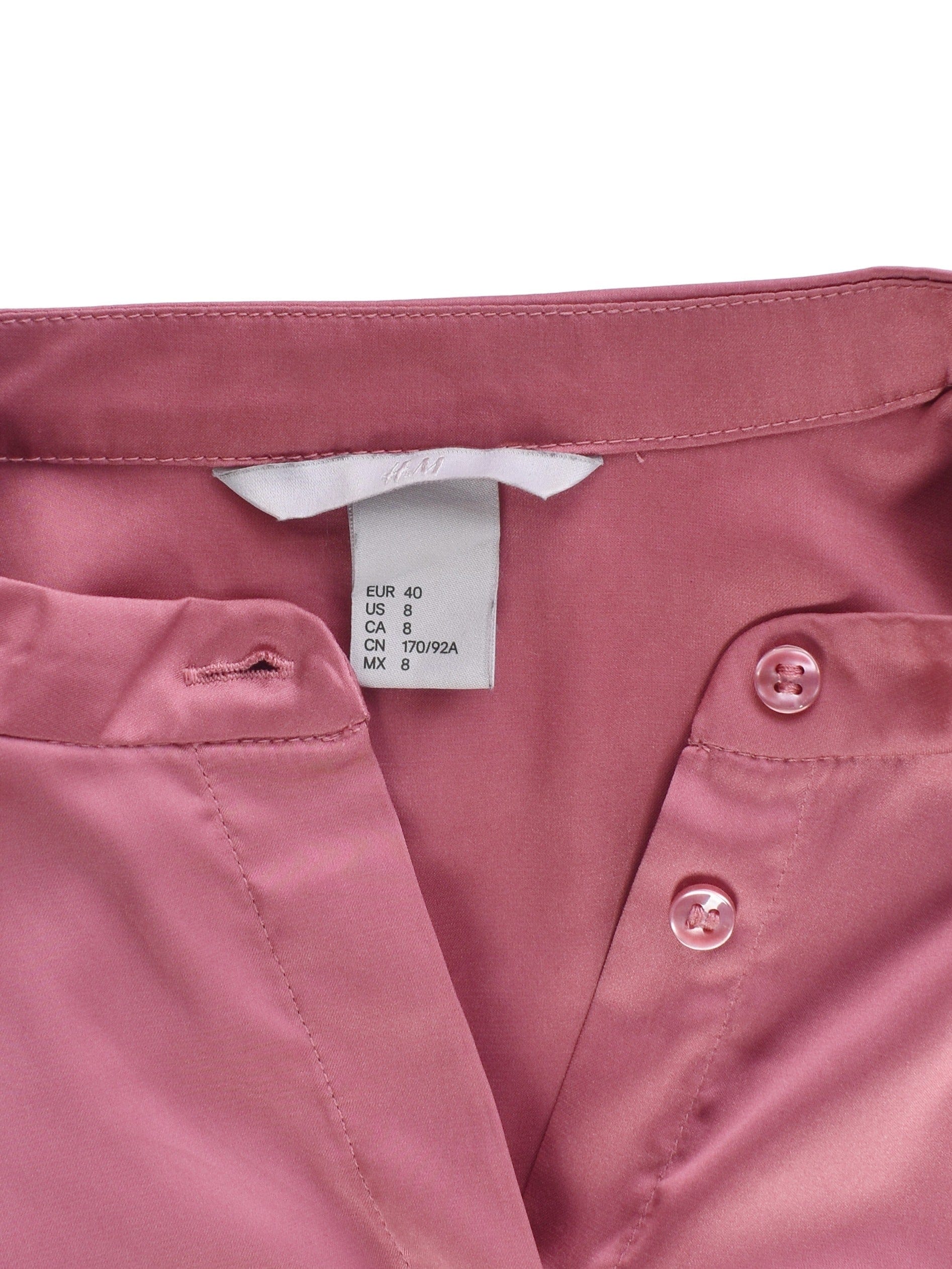 H&M Bluse - 40 / Rød / Kvinde - SassyLAB Secondhand