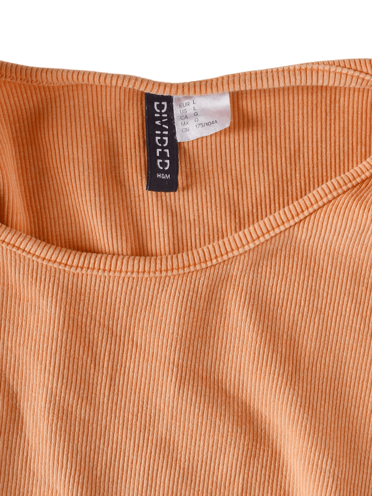 H&M Divided Crop top - L / Orange / Kvinde - SassyLAB Secondhand