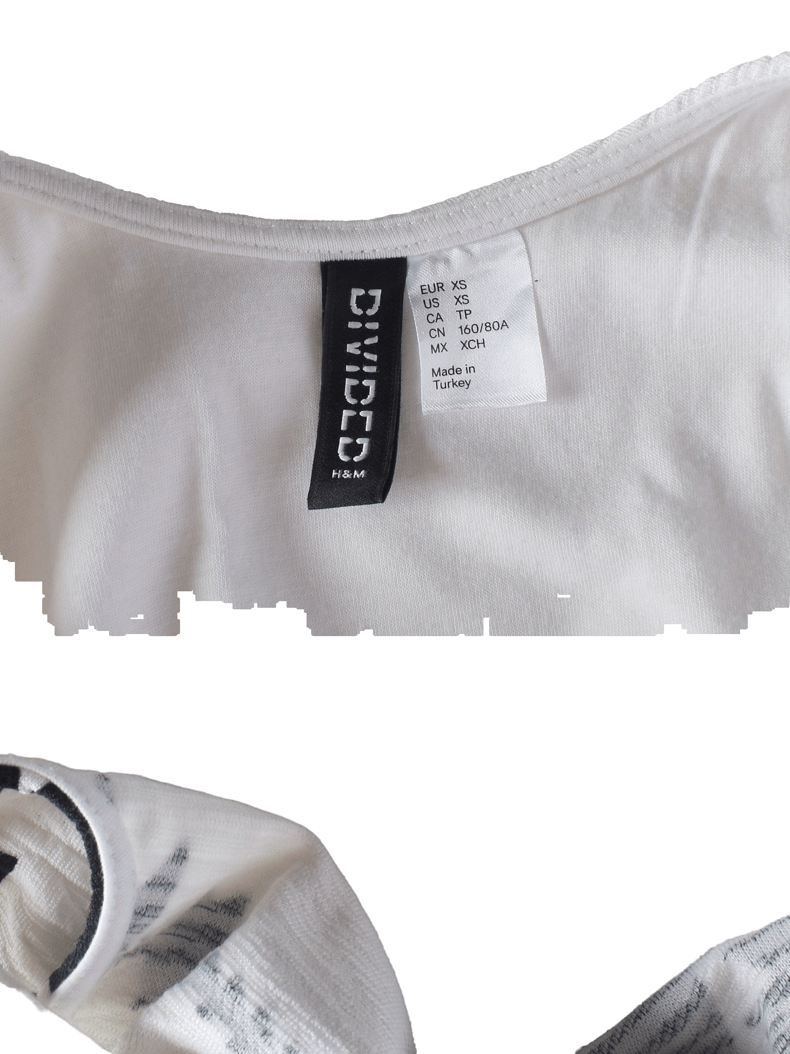 H&M Divided Kjole - XS / Hvid / Kvinde - SassyLAB Secondhand
