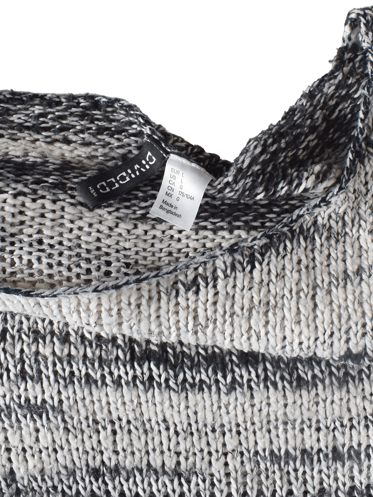 H&M Divided Striktrøje - L / Grå / Kvinde - SassyLAB Secondhand