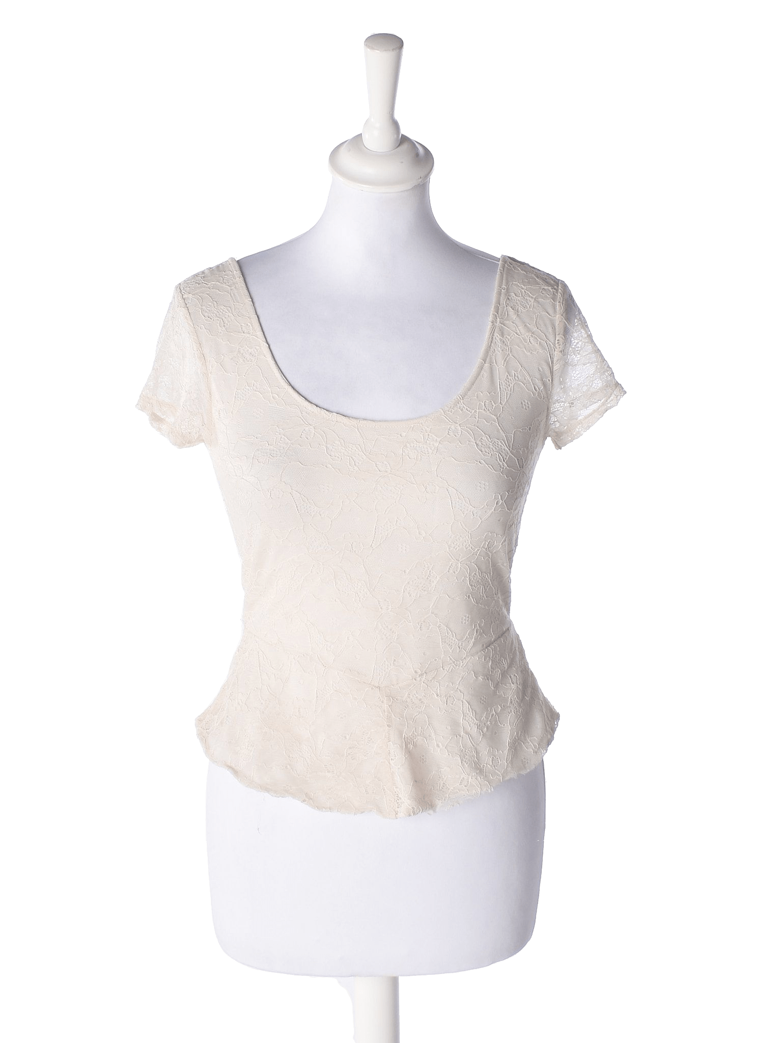 H&M Divided T-Shirt - 38 / Hvid / Kvinde - SassyLAB Secondhand