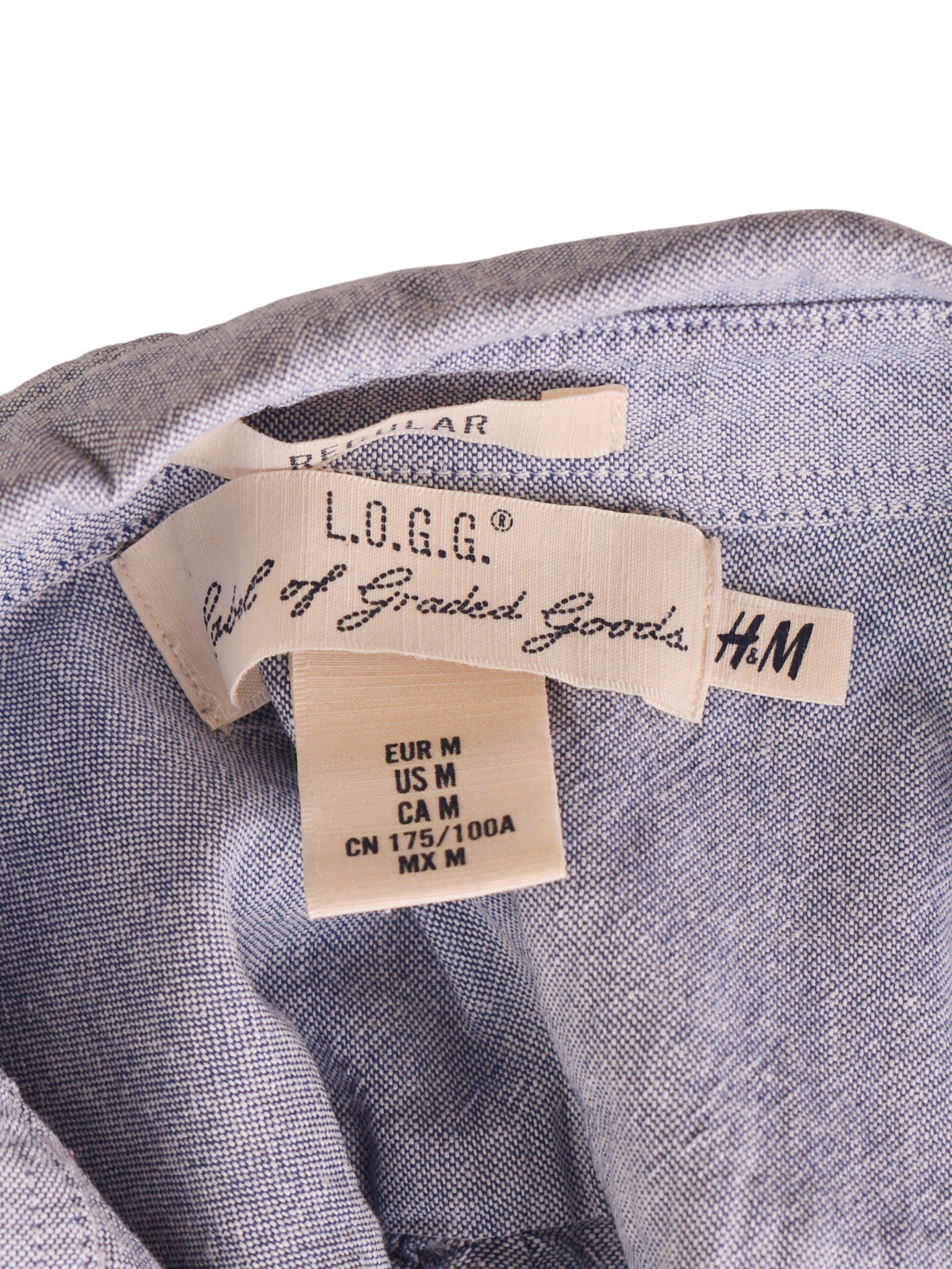 H&M Skjorte - M / Blå / Mand - SassyLAB Secondhand
