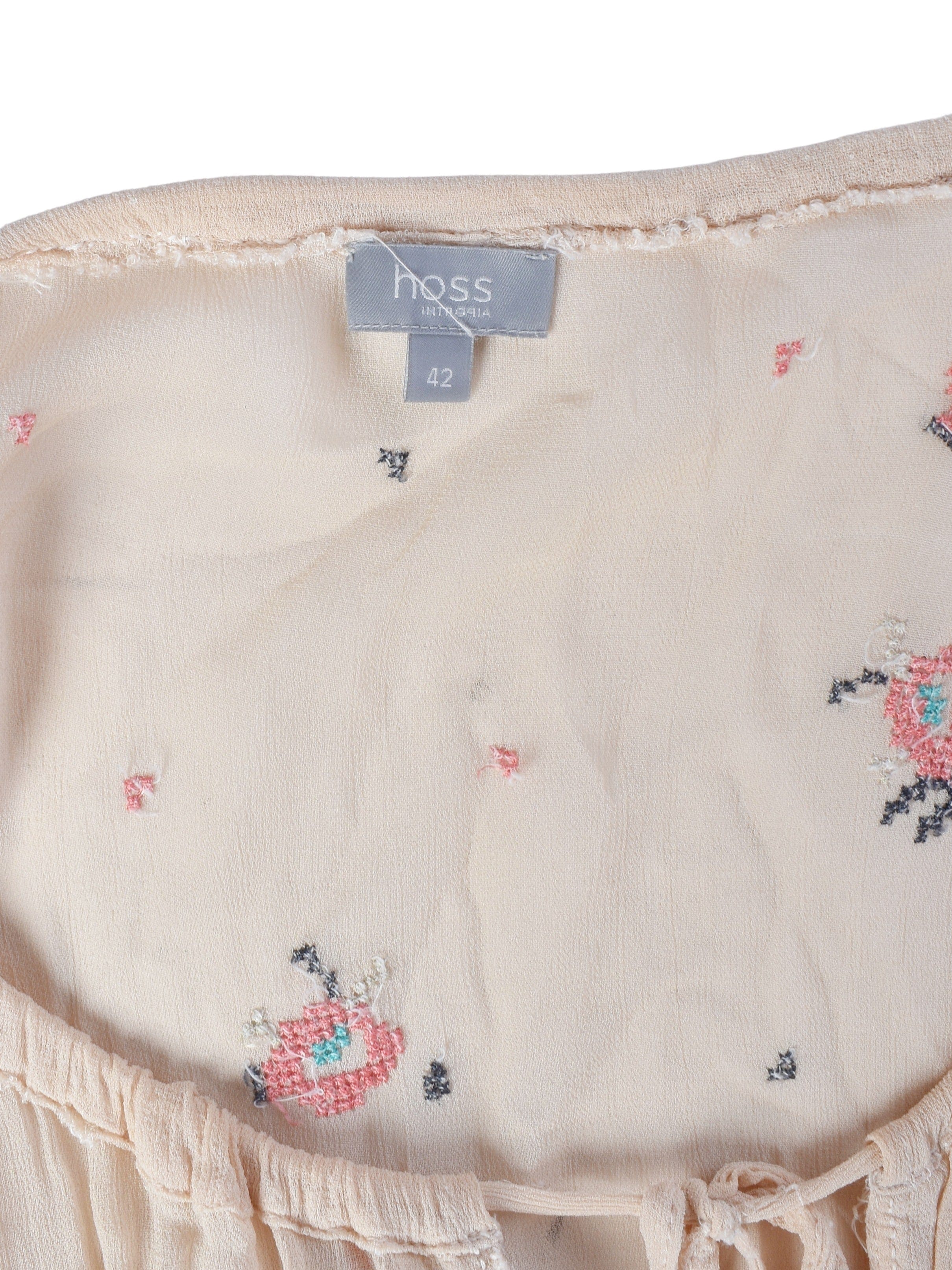 Hoss Intropia Bluse - 42 / Beige / Kvinde - SassyLAB Secondhand