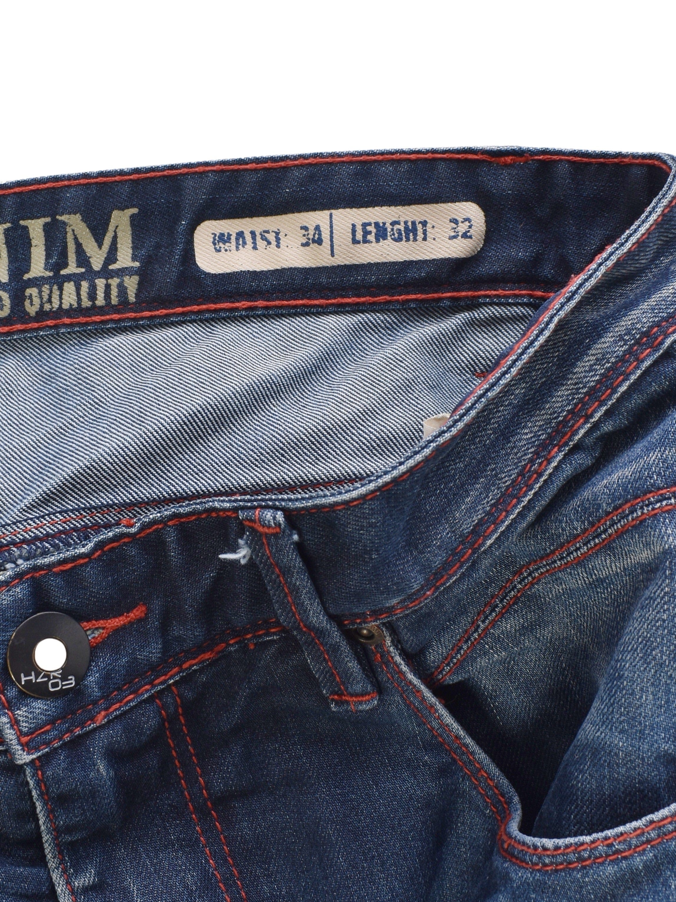 Huzar Denim Jeans - W34 L32 / Blå / Kvinde - SassyLAB Secondhand
