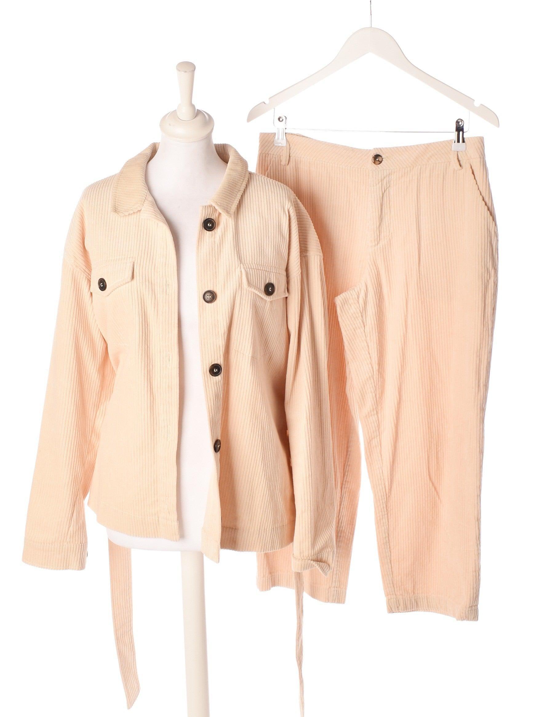 Ichi 2-delt sæt - 40 / Beige / Kvinde - SassyLAB Secondhand