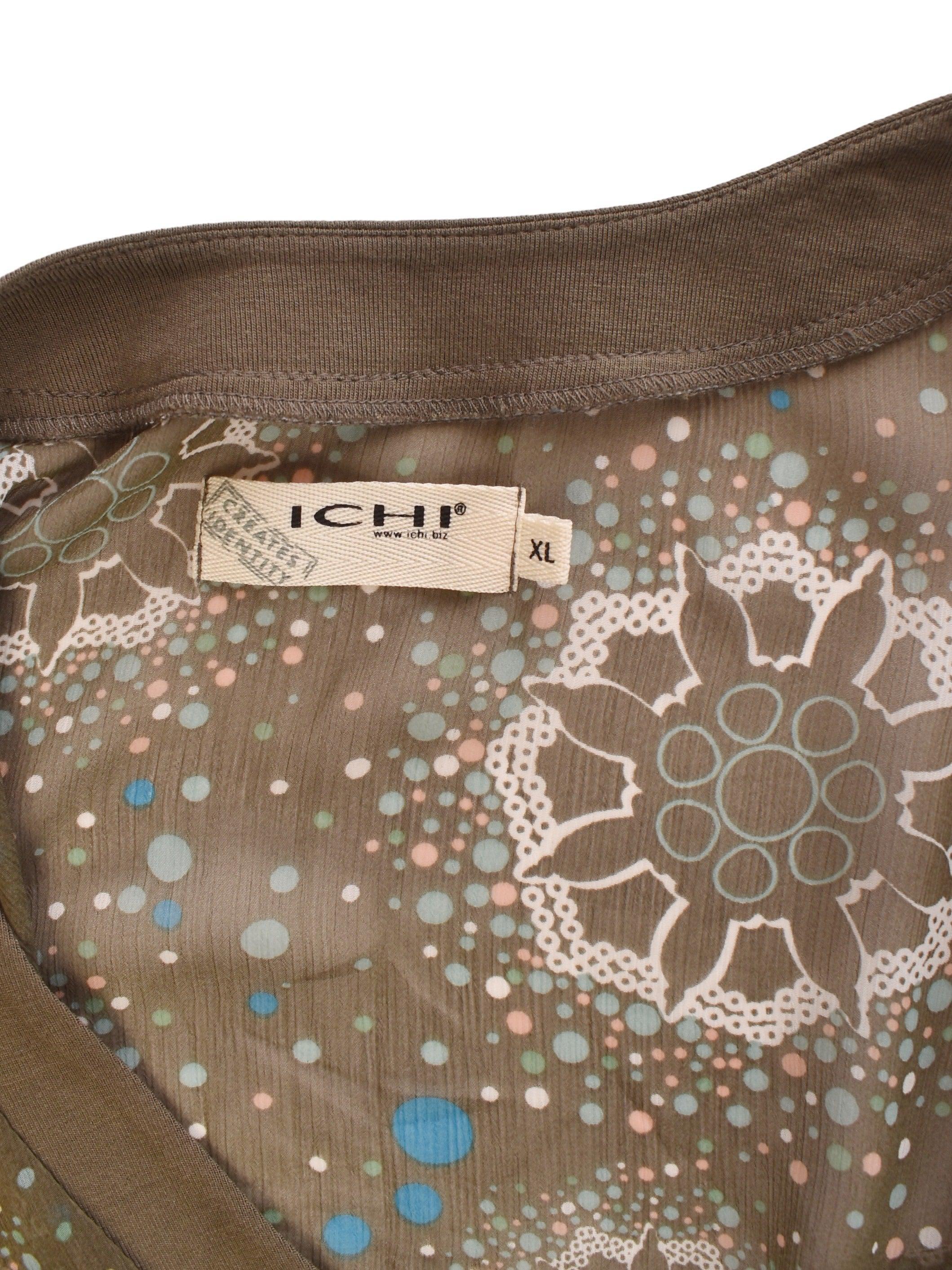 Ichi Bluse - XL / Grøn / Kvinde - SassyLAB Secondhand
