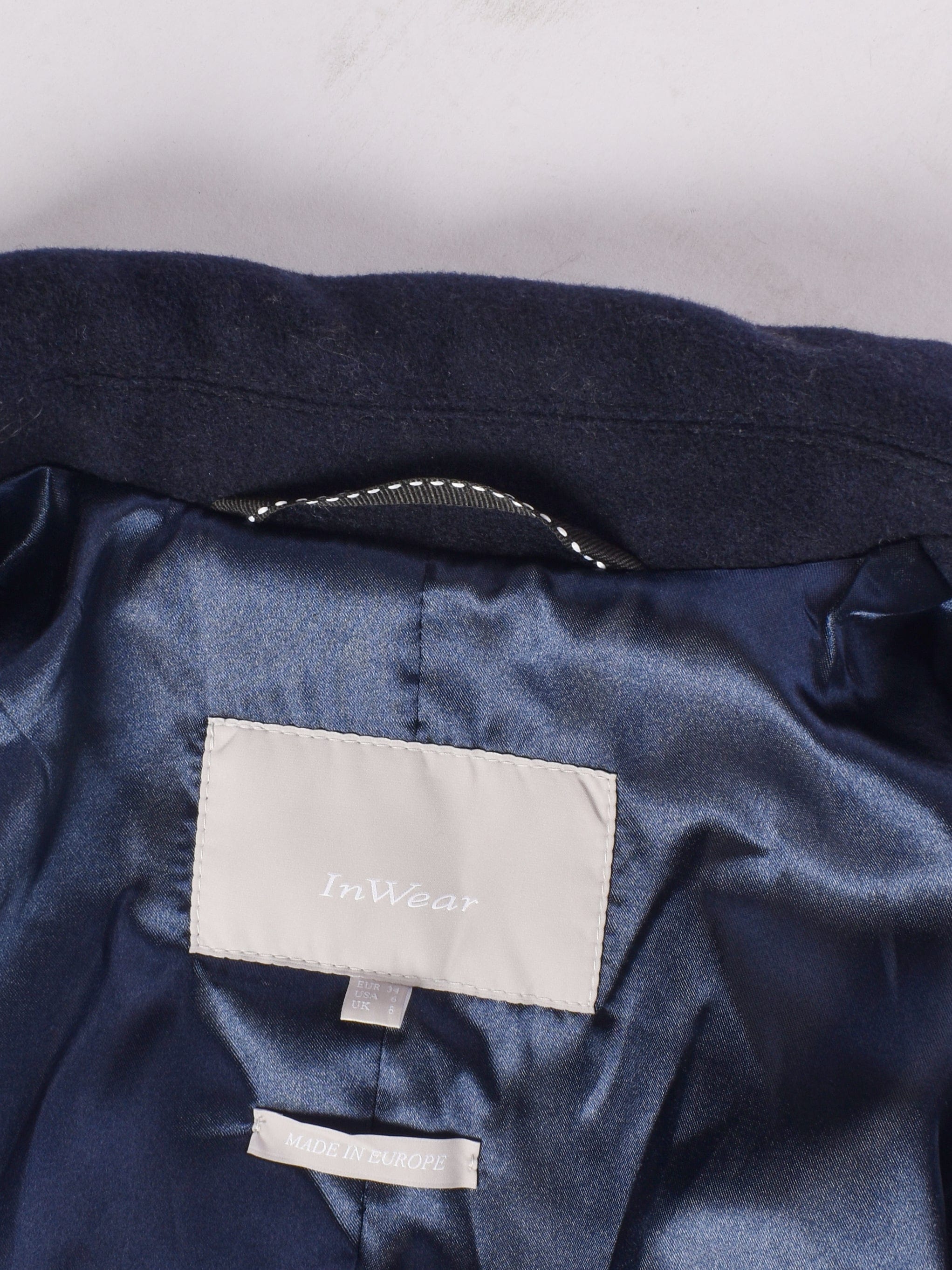 InWear Frakke - 34 / Blå / Kvinde - SassyLAB Secondhand