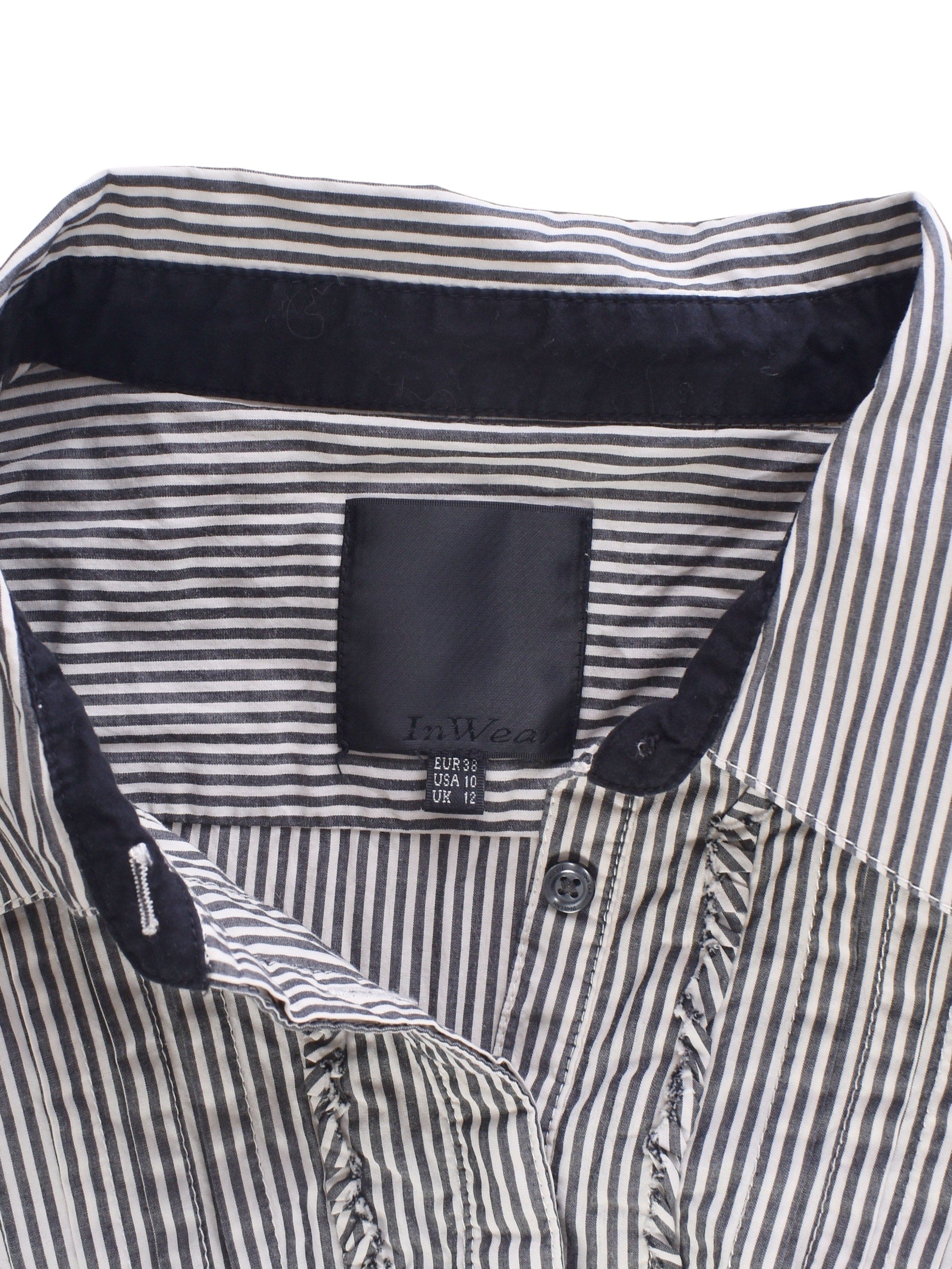 InWear Skjorte - 38 / Grå / Kvinde - SassyLAB Secondhand