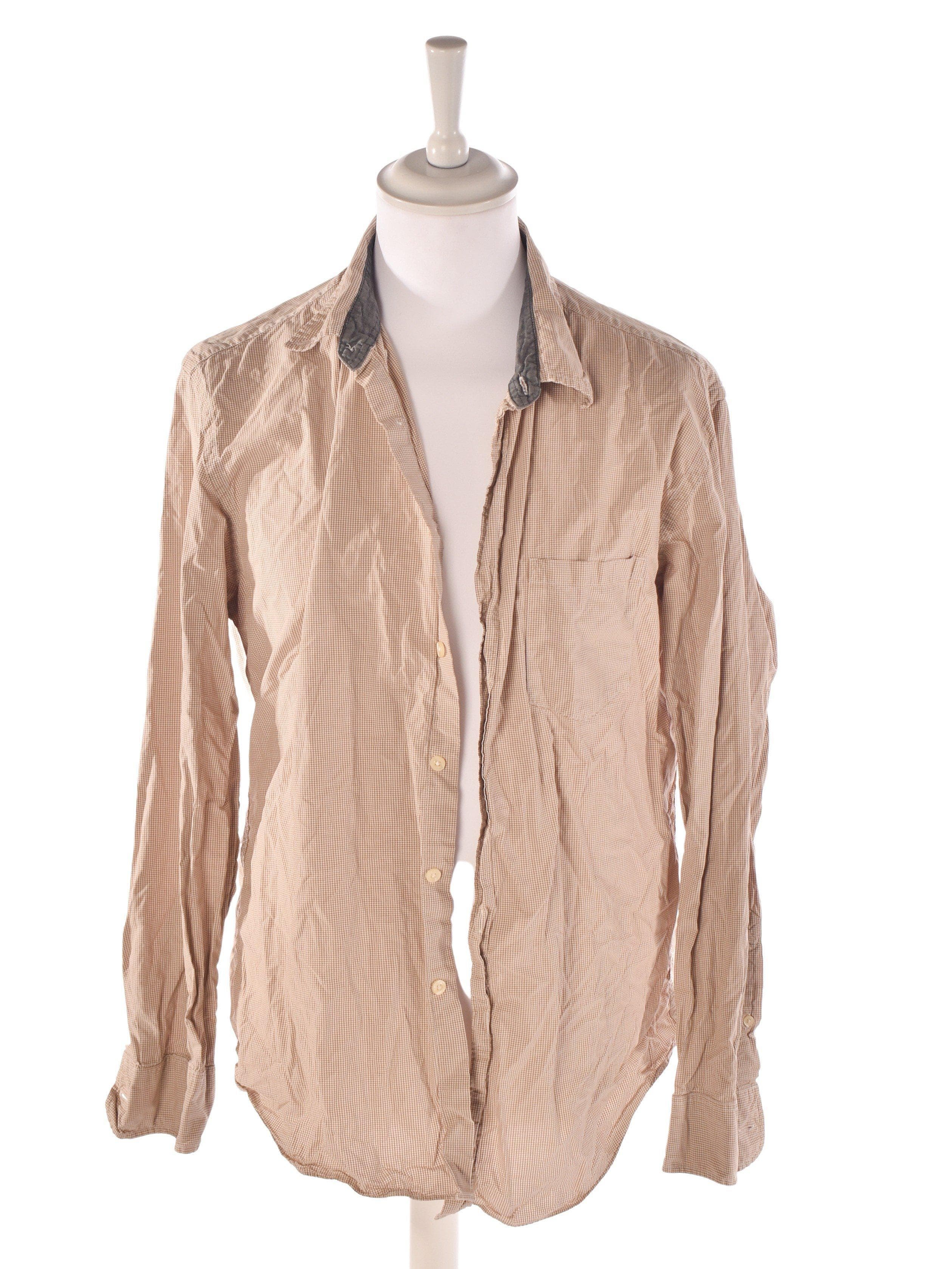 J. Crew Skjorte - XL / Beige / Mand - SassyLAB Secondhand