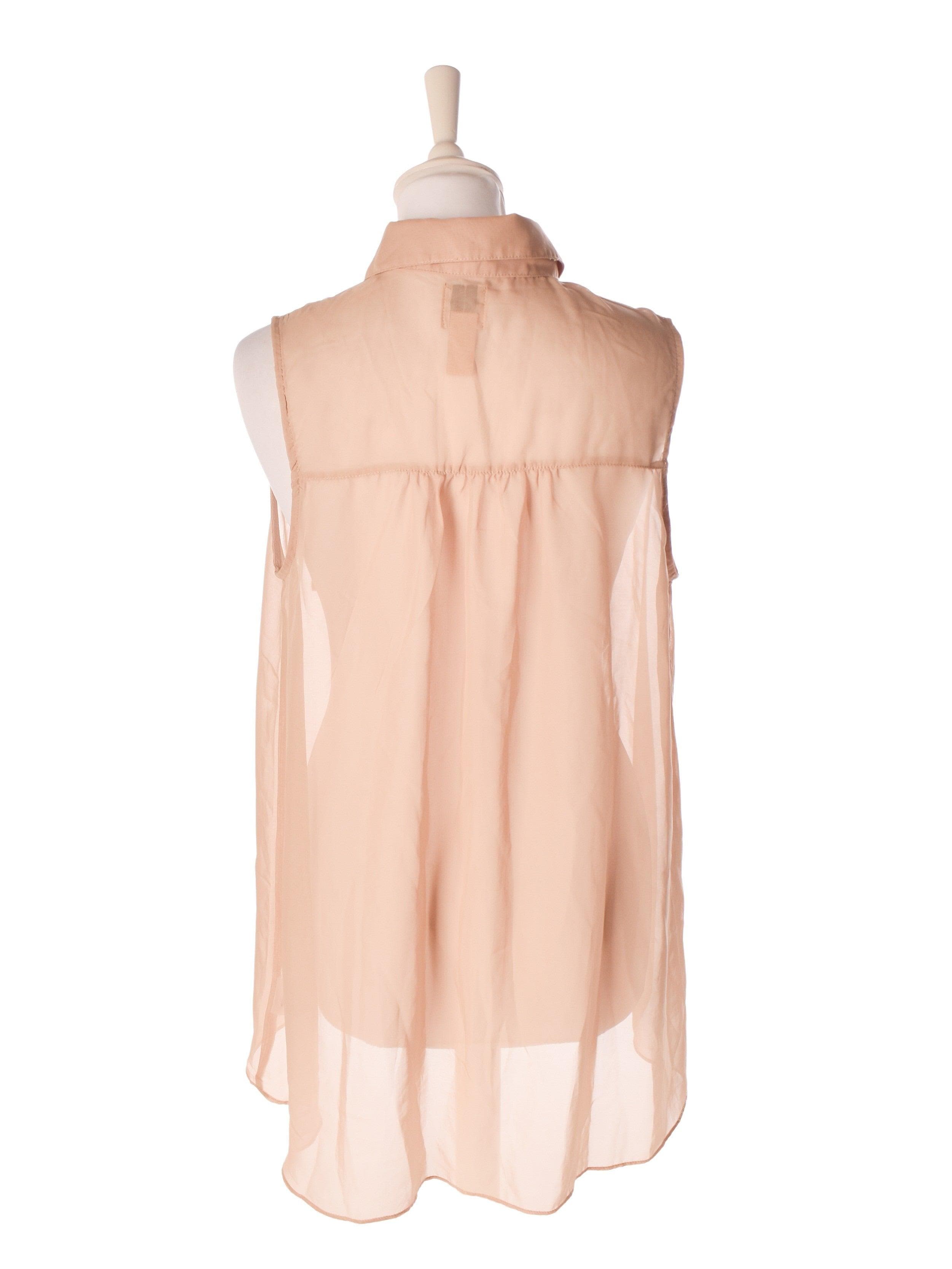 Jeane Blush Skjorte - S / Beige / Kvinde - SassyLAB Secondhand