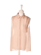 Jeane Blush Skjorte - S / Beige / Kvinde - SassyLAB Secondhand