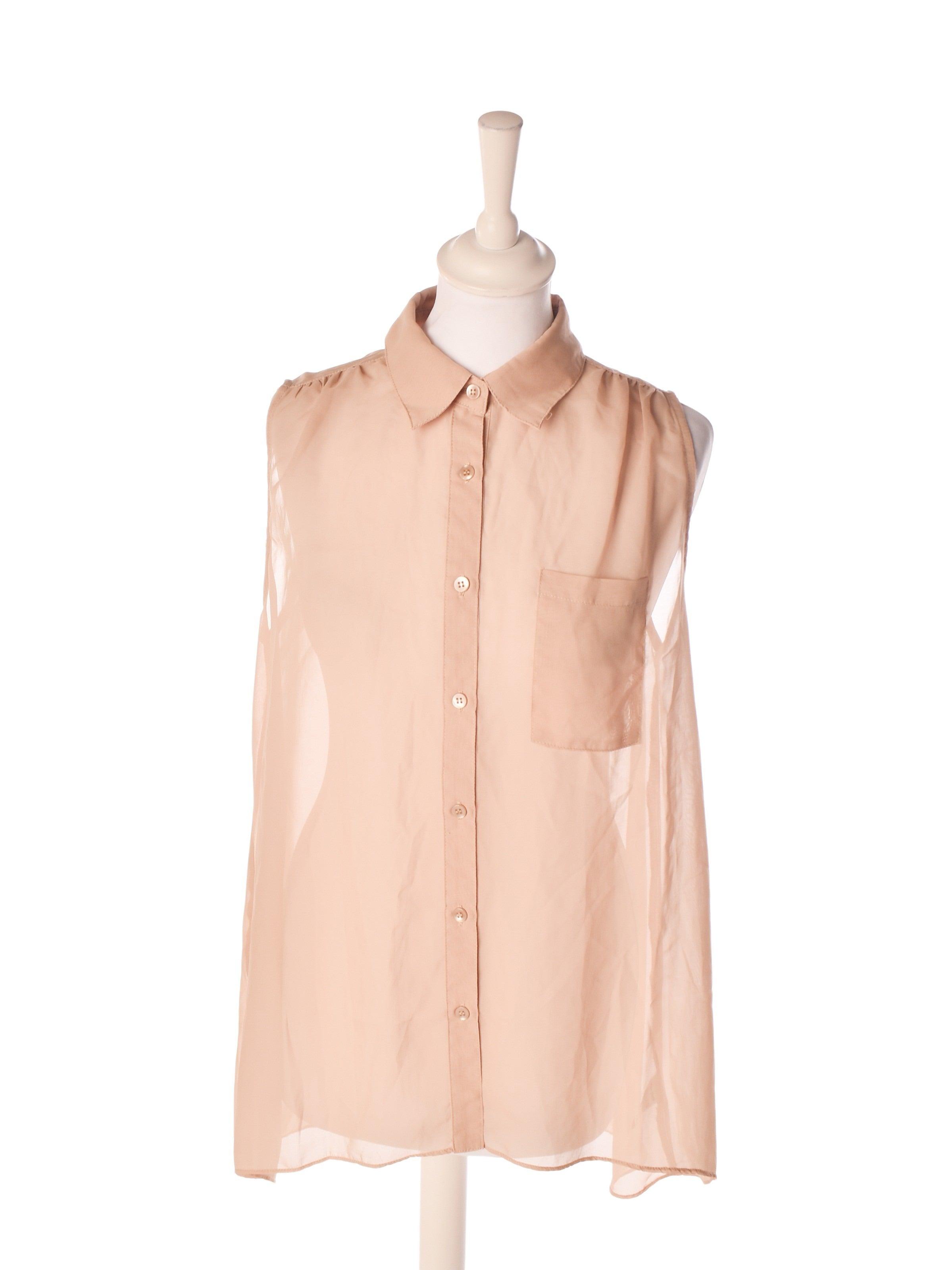 Jeane Blush Skjorte - S / Beige / Kvinde - SassyLAB Secondhand