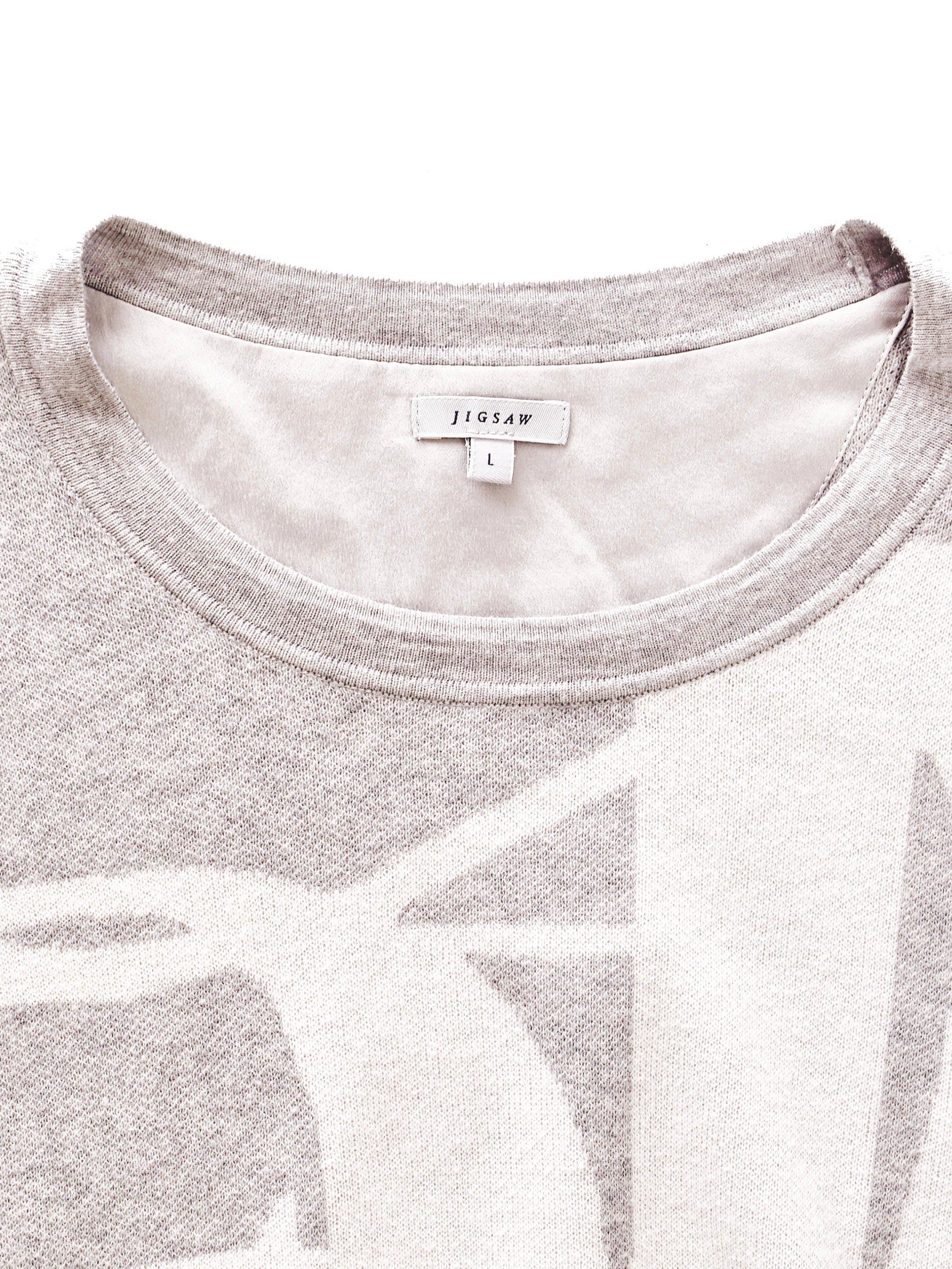 Jigsaw Sweater - L / Grå / Kvinde - SassyLAB Secondhand