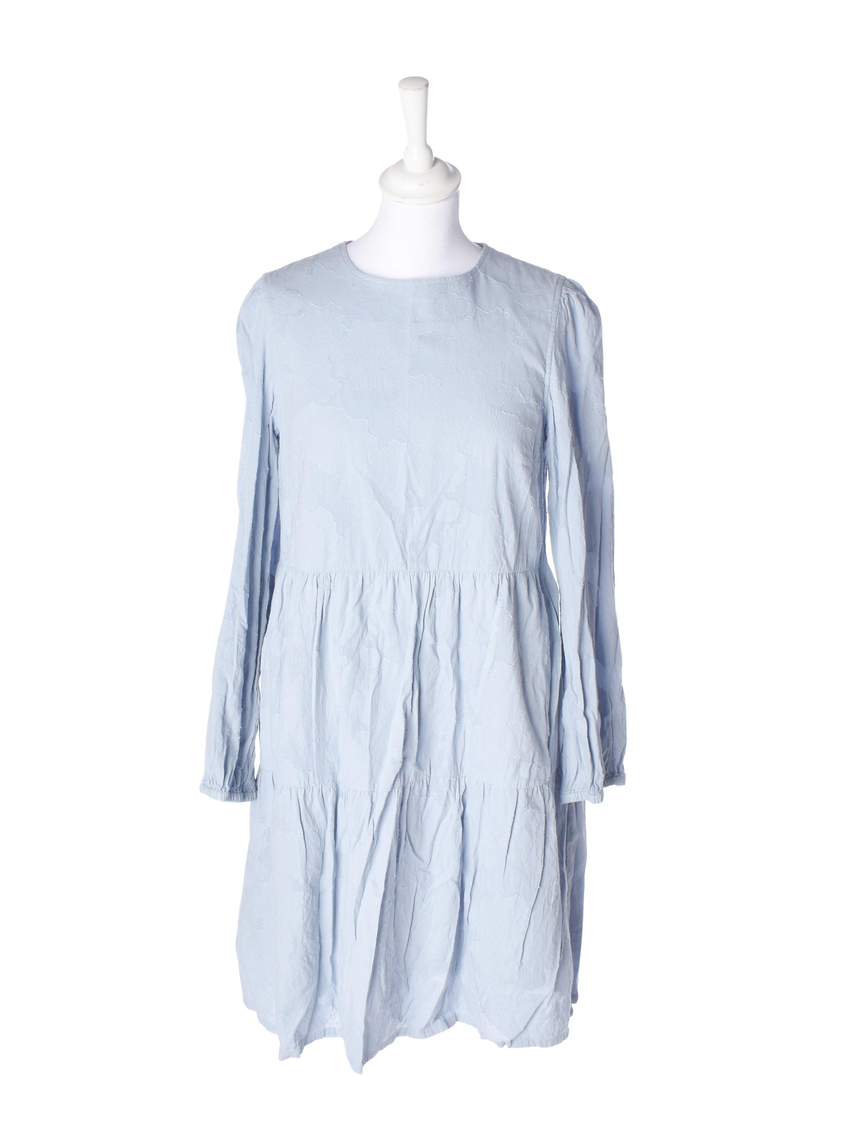 Knowledge Cotton Apparel Kjole - S / Blå / Kvinde - SassyLAB Secondhand