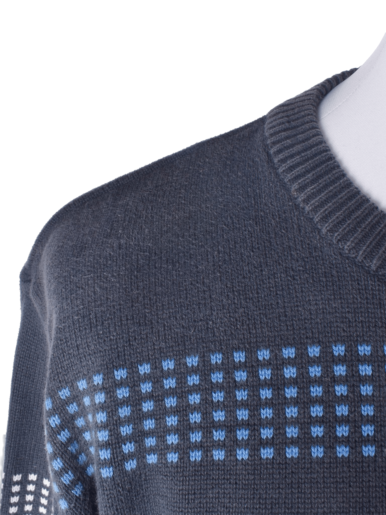 Knowledge Cotton Apparel Sweater - M / Blå / Mand - SassyLAB Secondhand