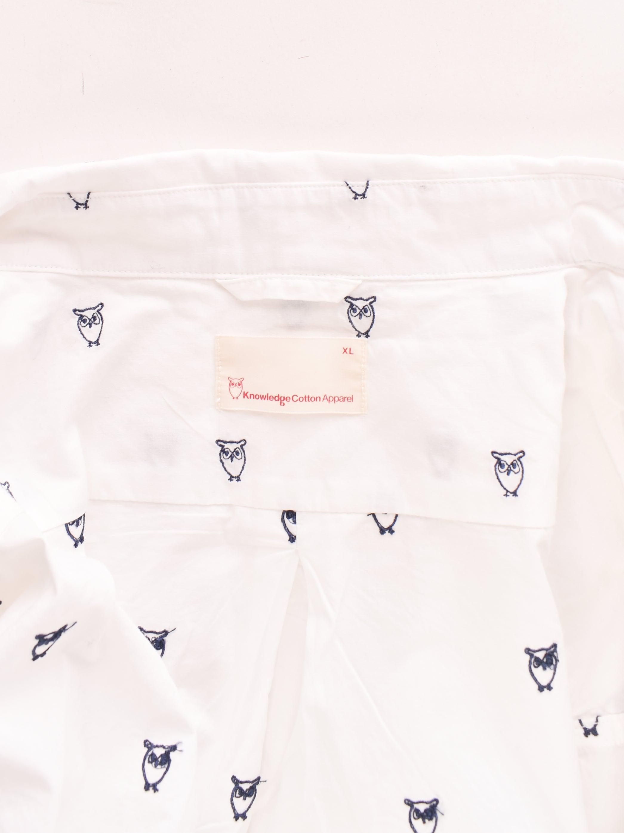 KnowledgeCotton Apparel Skjorte - XL / Hvid / Mand - SassyLAB Secondhand
