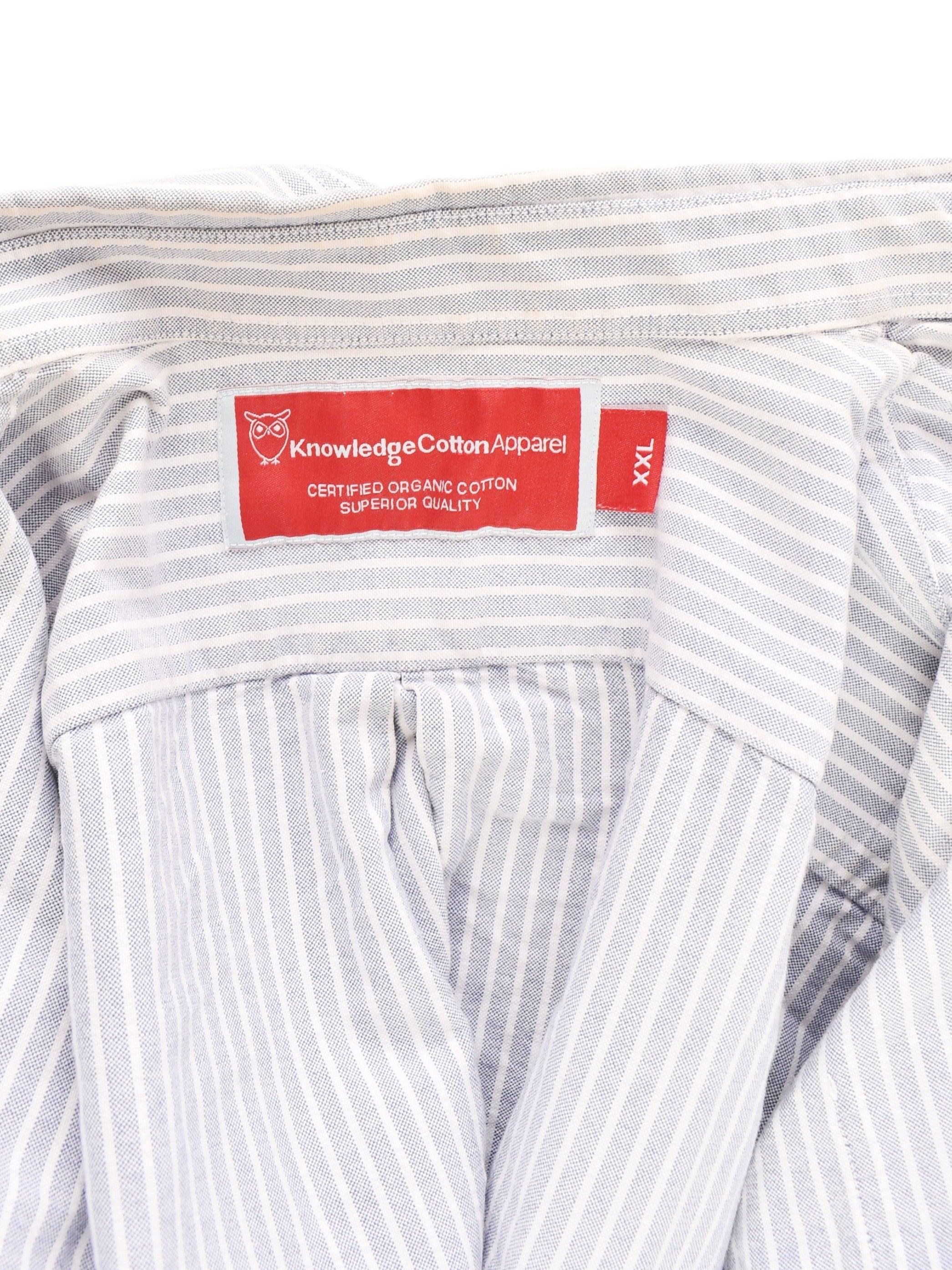 KnowledgeCotton Apparel Skjorte - XXL / Grå / Mand - SassyLAB Secondhand