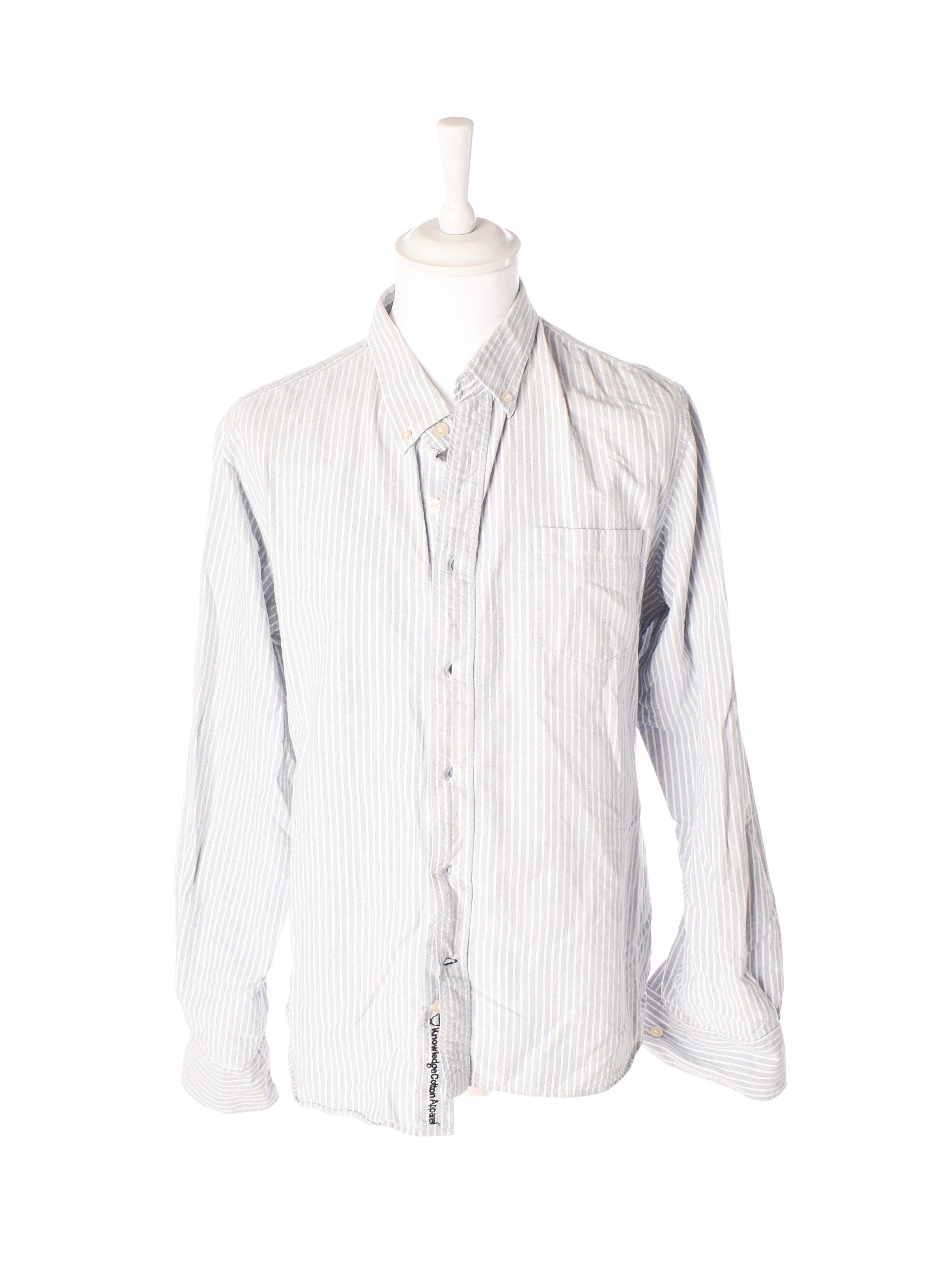 KnowledgeCotton Apparel Skjorte - XXL / Grå / Mand - SassyLAB Secondhand