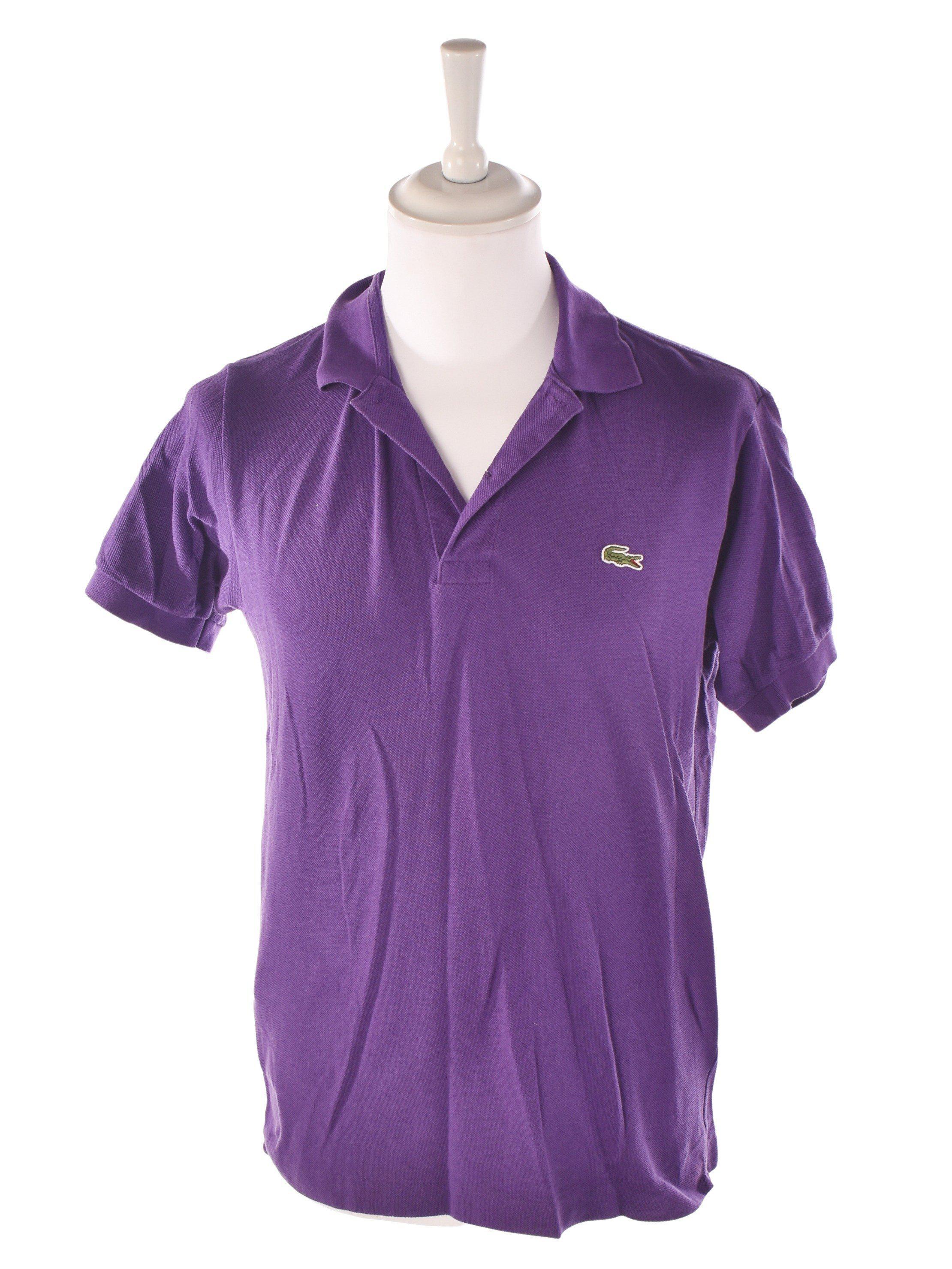 Lacoste T-Shirt - M / Lilla / Mand - SassyLAB Secondhand