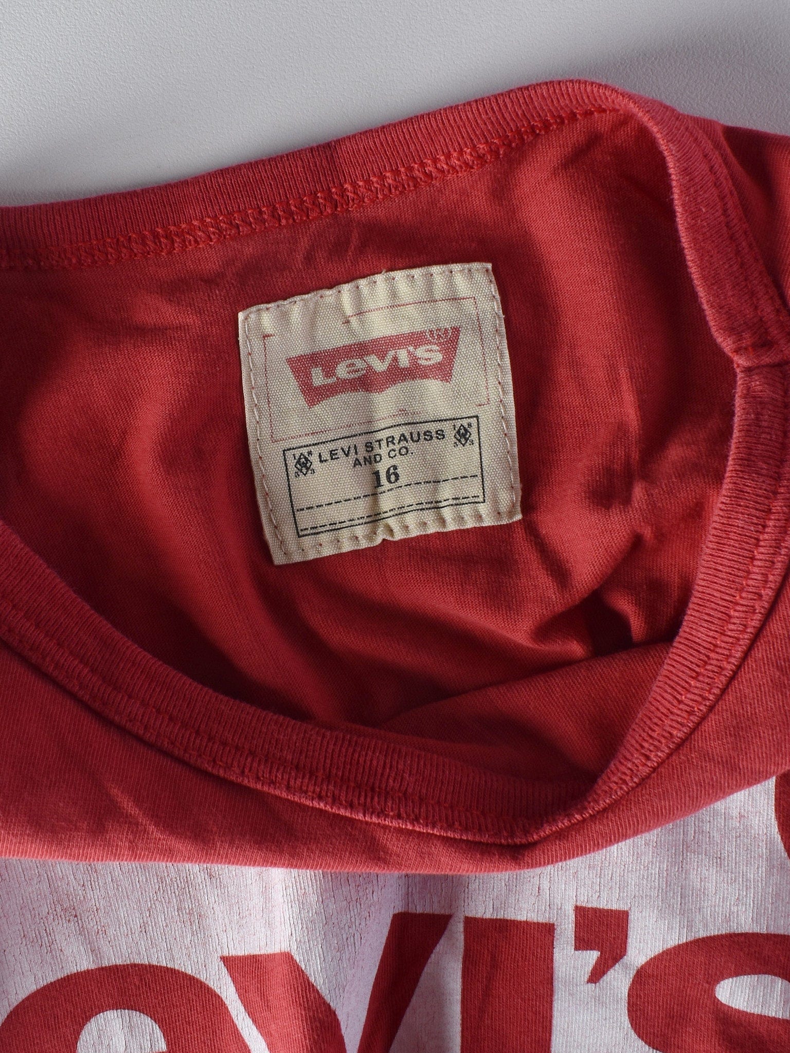 Levi's Bluse - 46 / Rød / Mand - SassyLAB Secondhand