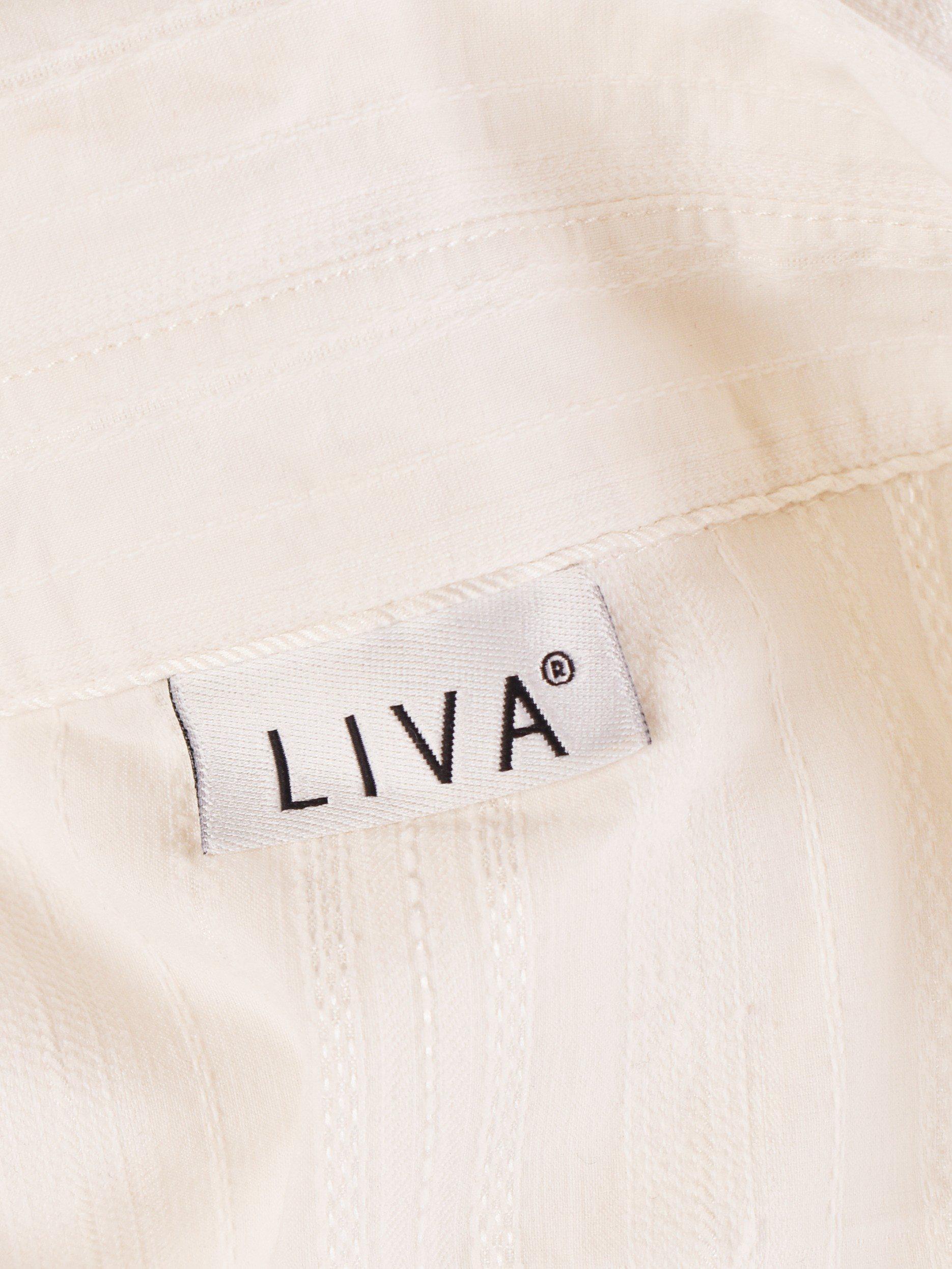 LIVA Bluse - L / Hvid / Kvinde - SassyLAB Secondhand