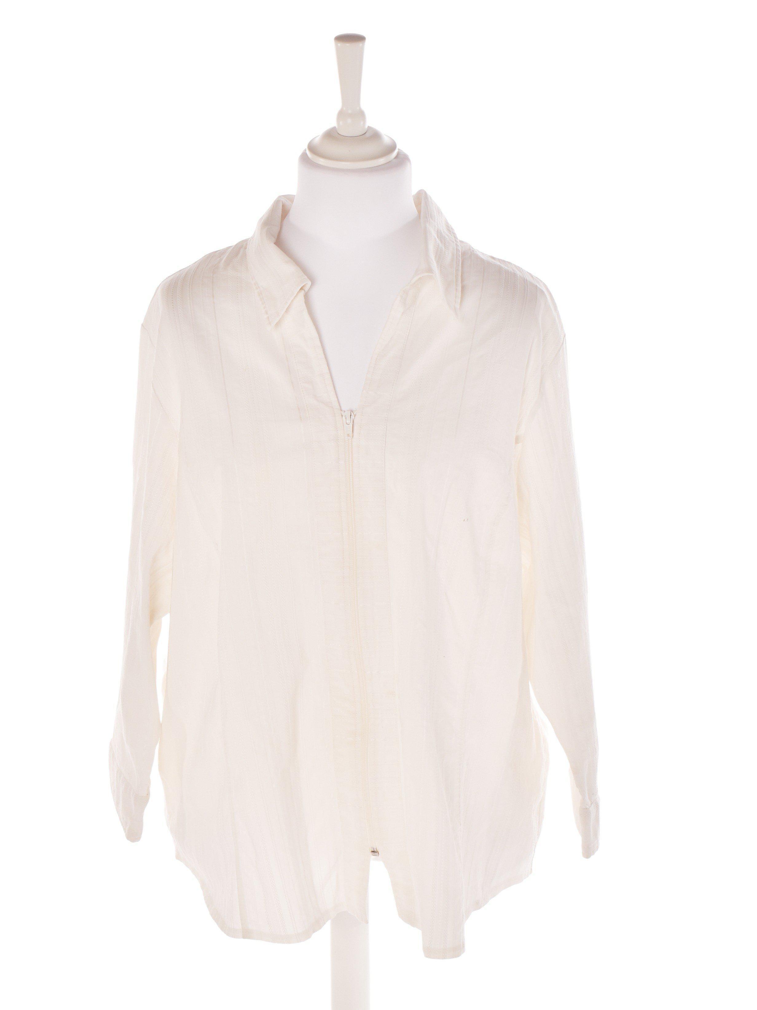 LIVA Bluse - L / Hvid / Kvinde - SassyLAB Secondhand