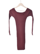 Lost ink Kjole - XXS / Bordeaux / Kvinde - SassyLAB Secondhand