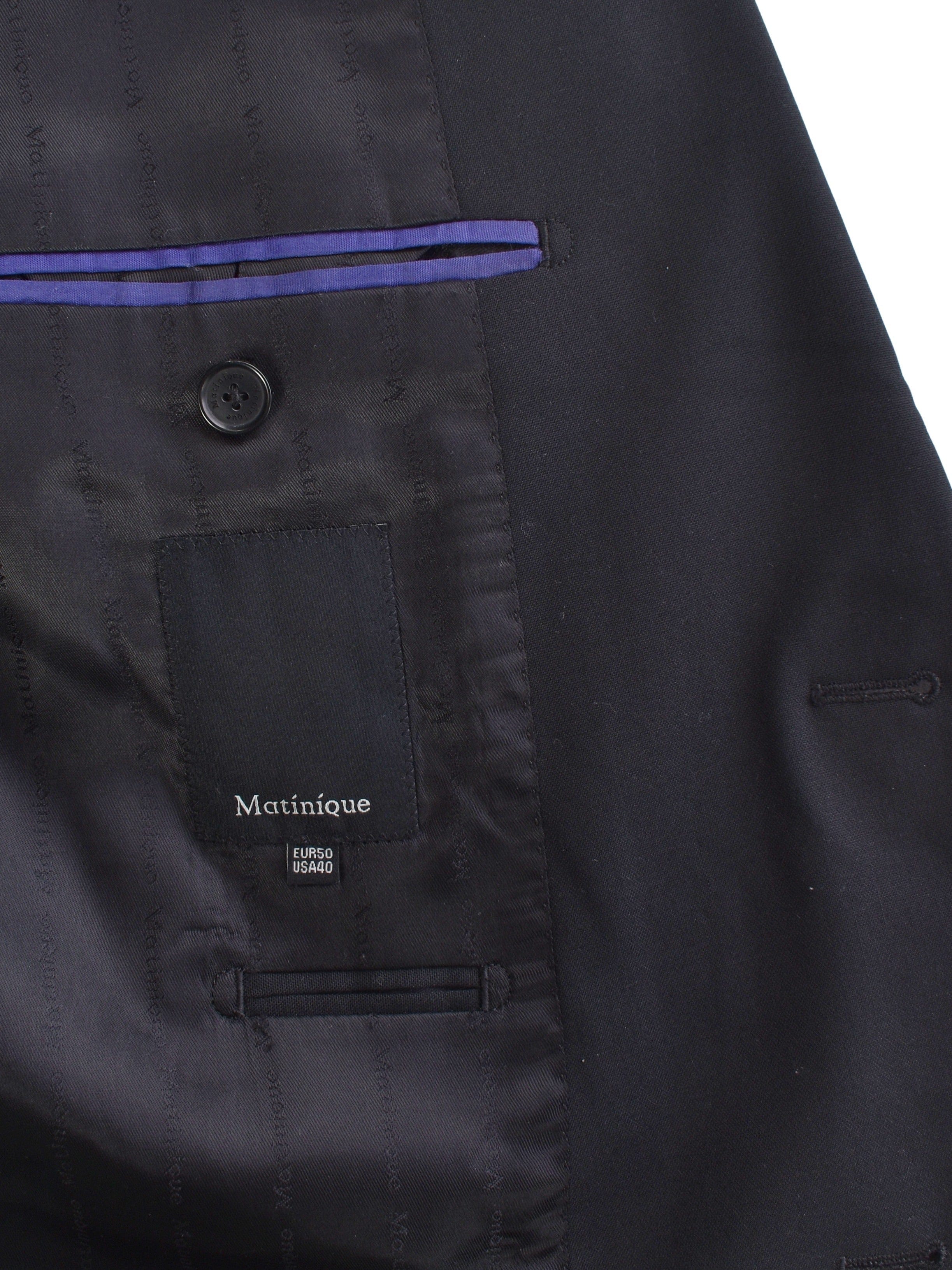 Matinique Blazer - 50 / Sort / Mand - SassyLAB Secondhand