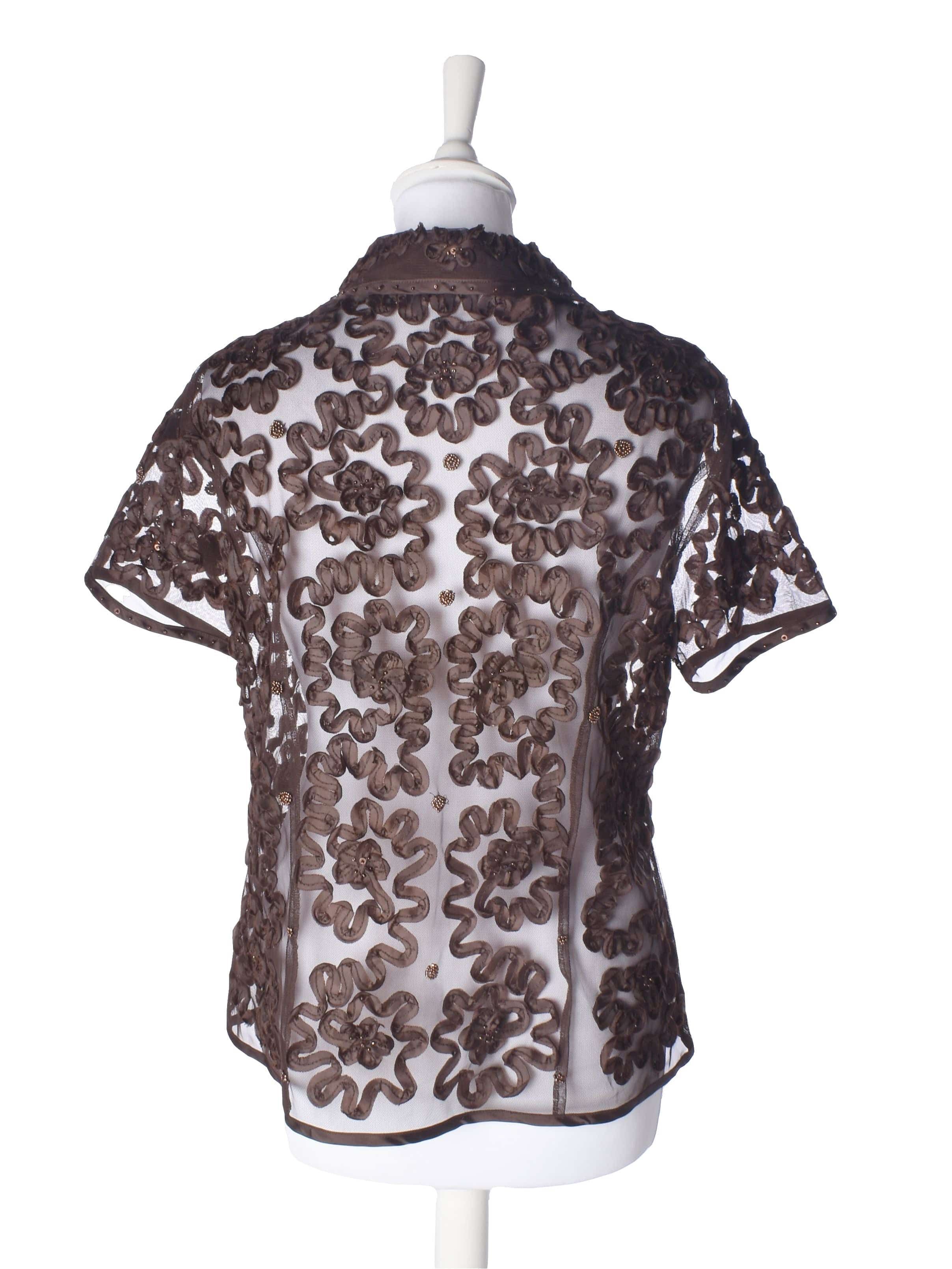 Molly Jo Bluse - M / Brun / Kvinde - SassyLAB Secondhand
