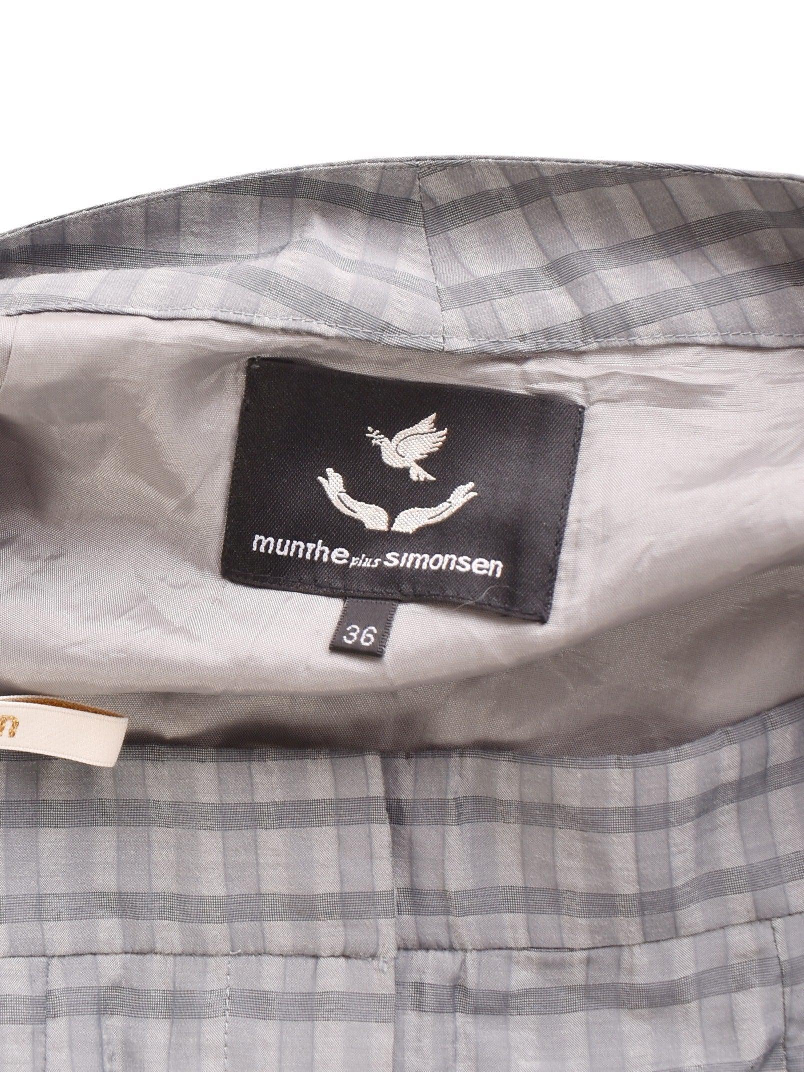 Munthe plus Simonsen Nederdel - 36 / Grå / Kvinde - SassyLAB Secondhand