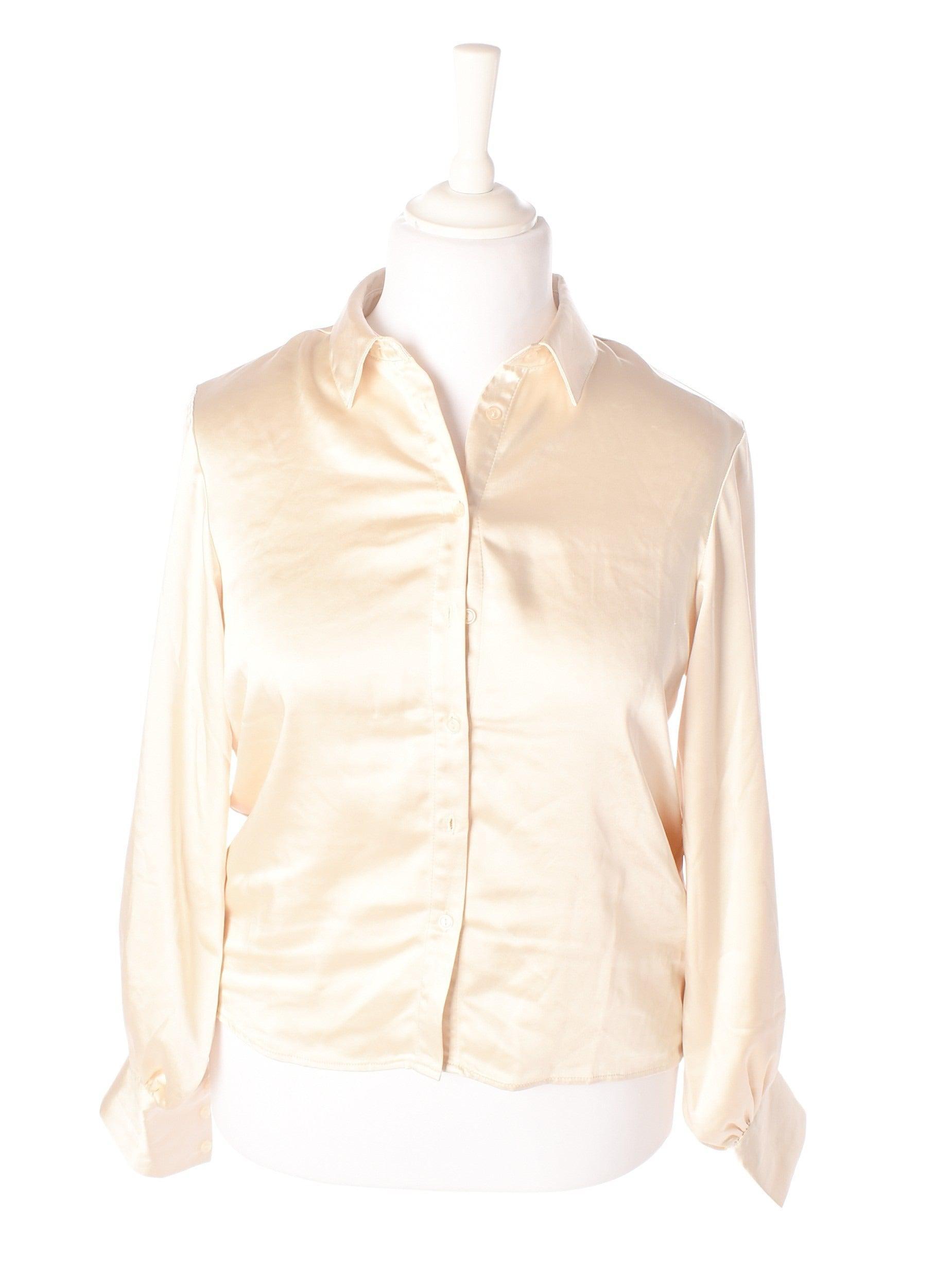 NA-KD Skjorte - 36 / Hvid / Kvinde - SassyLAB Secondhand