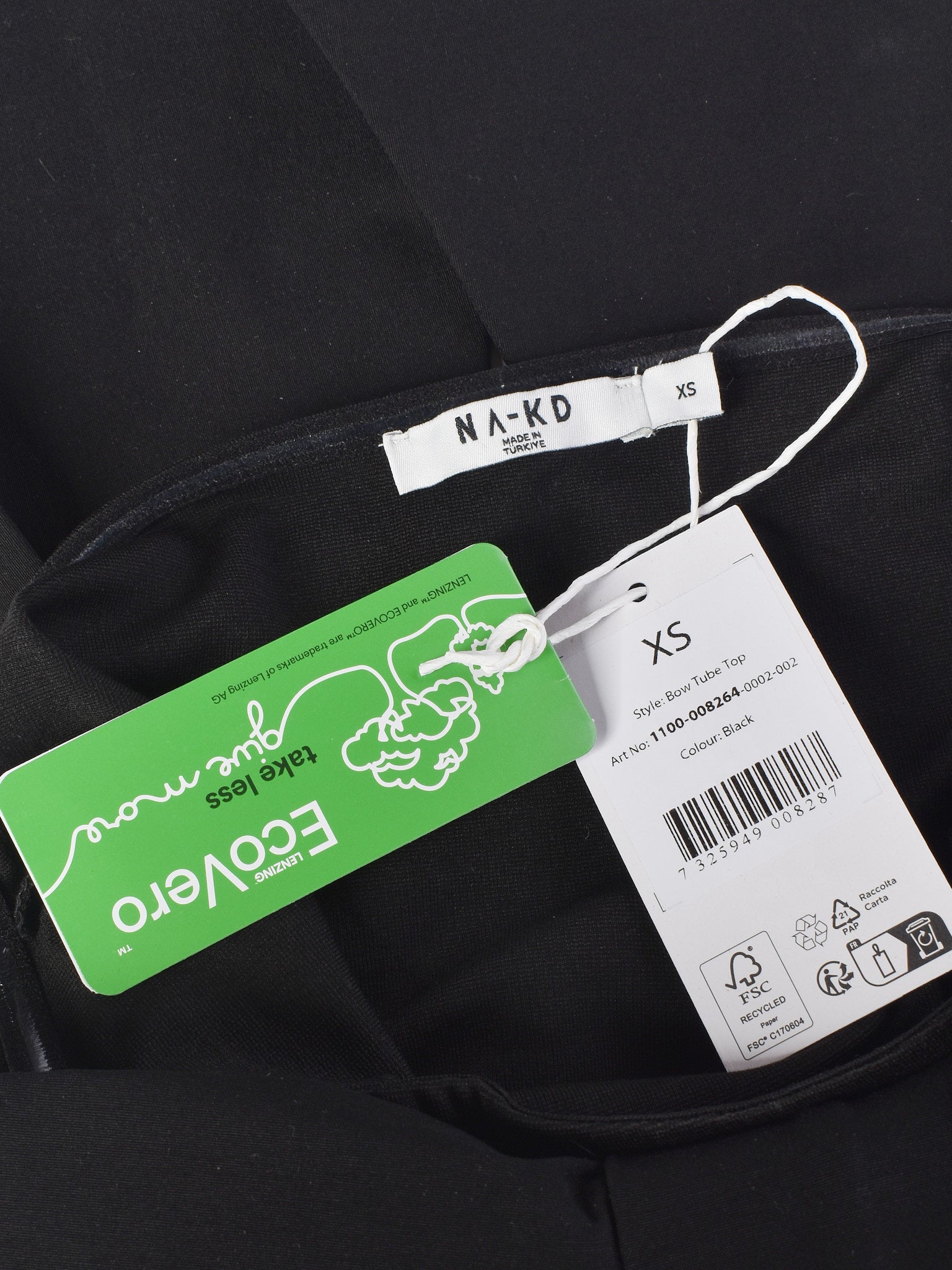 NA-KD Top - XS / Sort / Kvinde - SassyLAB Secondhand