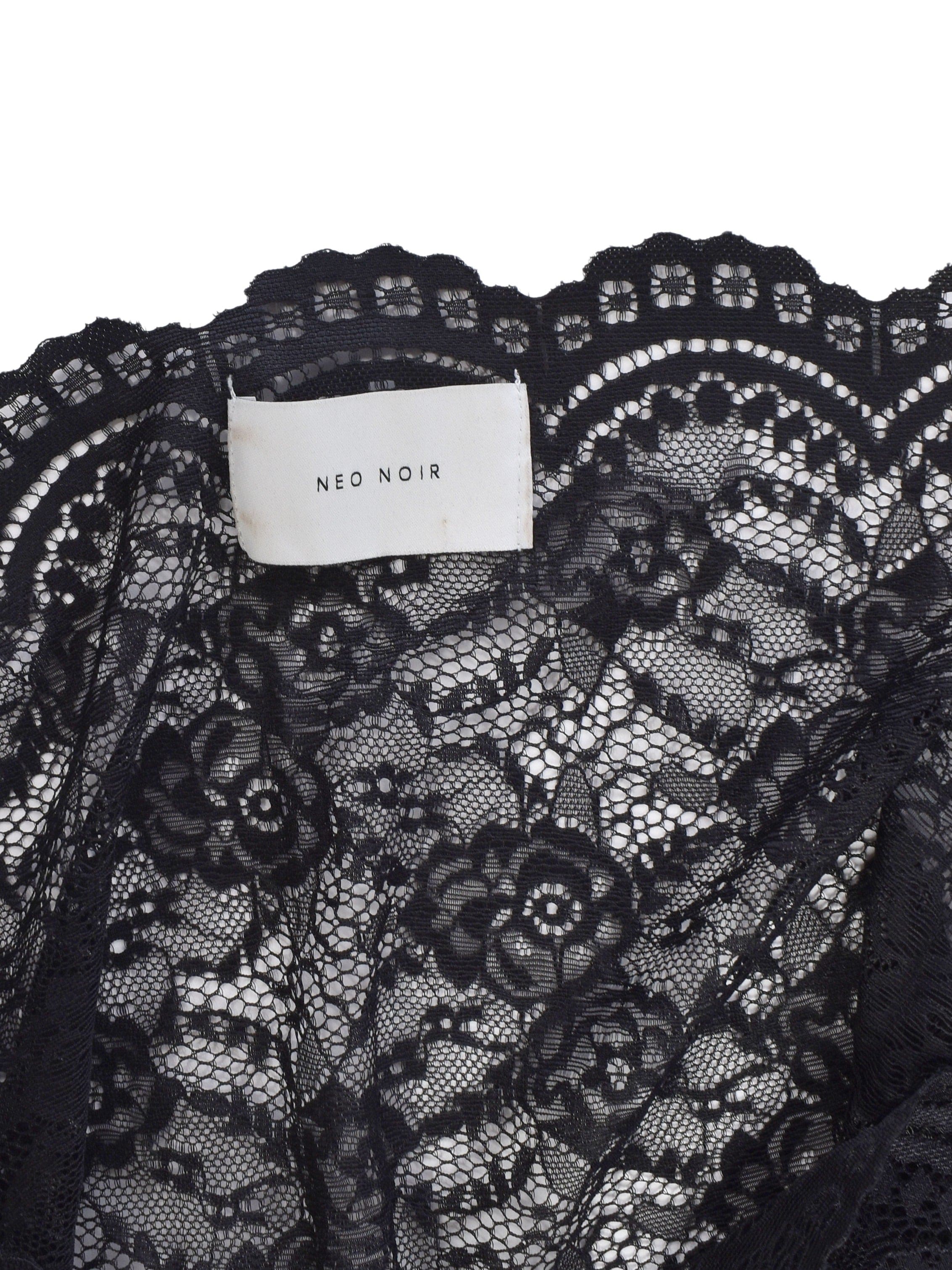 Neo Noir Bluse - XL / Sort / Kvinde - SassyLAB Secondhand