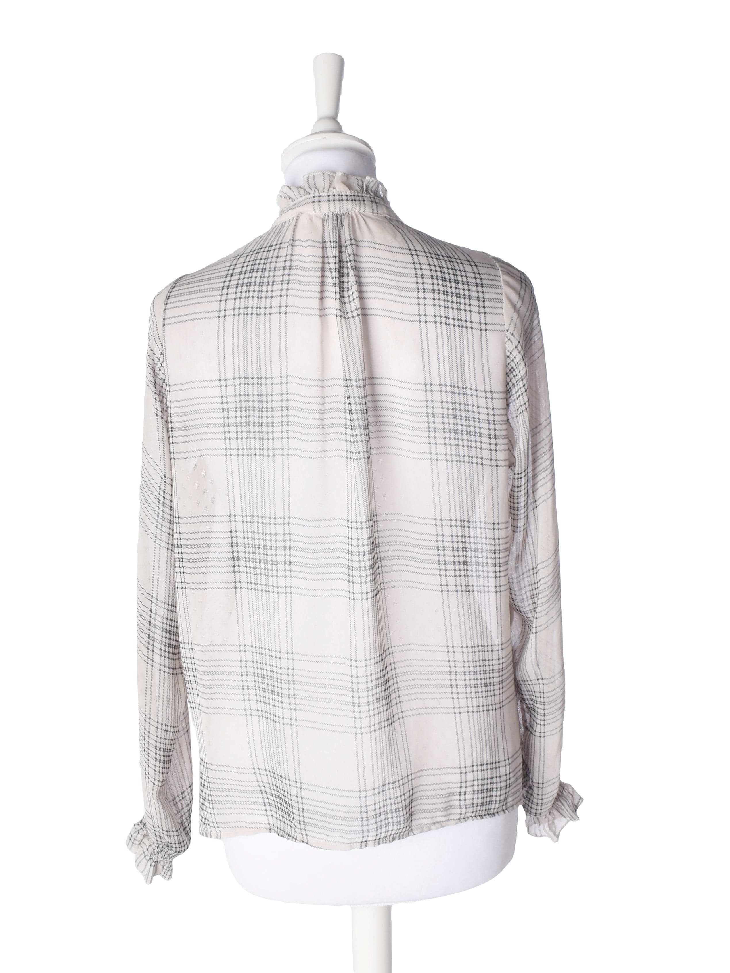 Neo Noir Bluse - XS / Beige / Kvinde - SassyLAB Secondhand