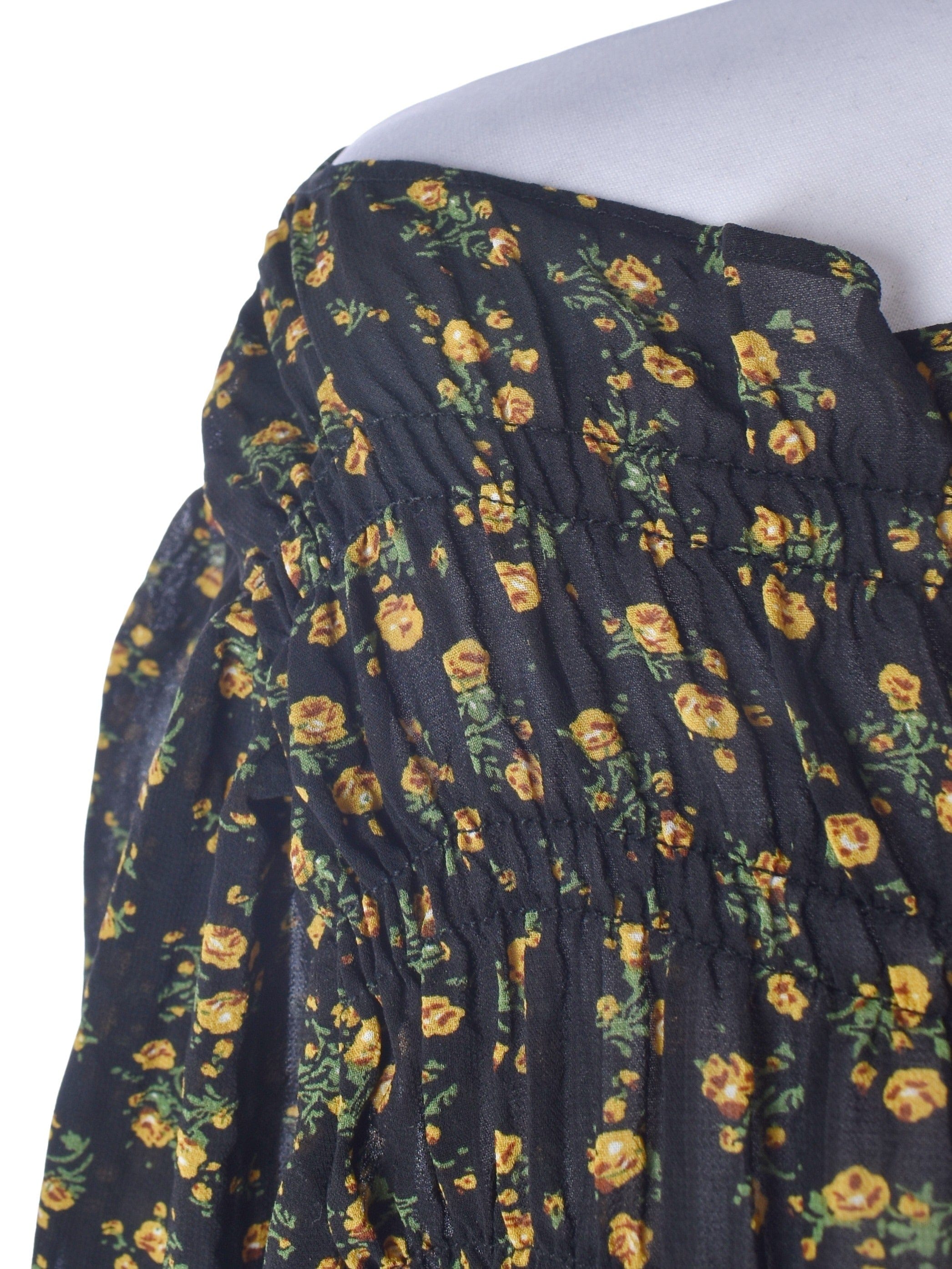 Neo Noir Kjole - M / Blomstret / Kvinde - SassyLAB Secondhand