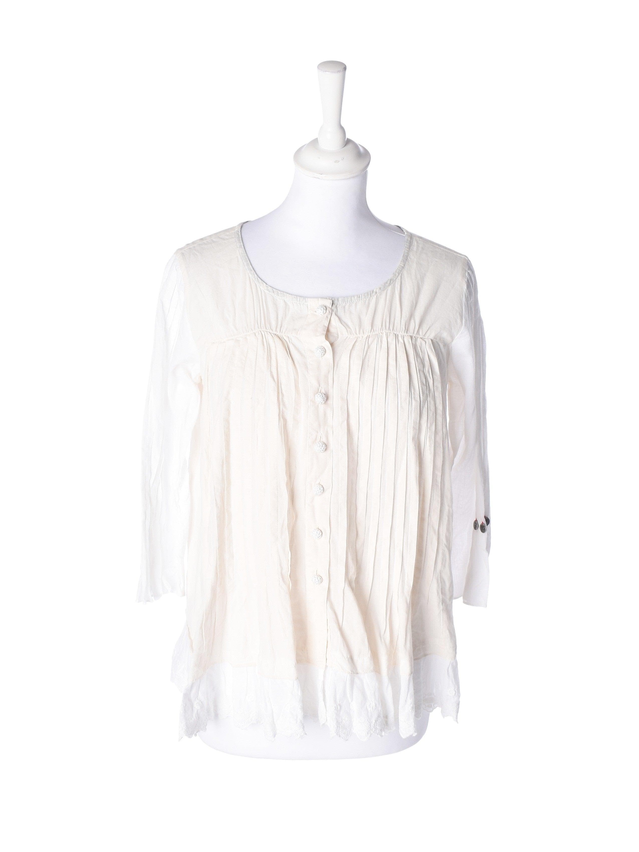 Odd Molly Bluse - S / Hvid / Kvinde - SassyLAB Secondhand