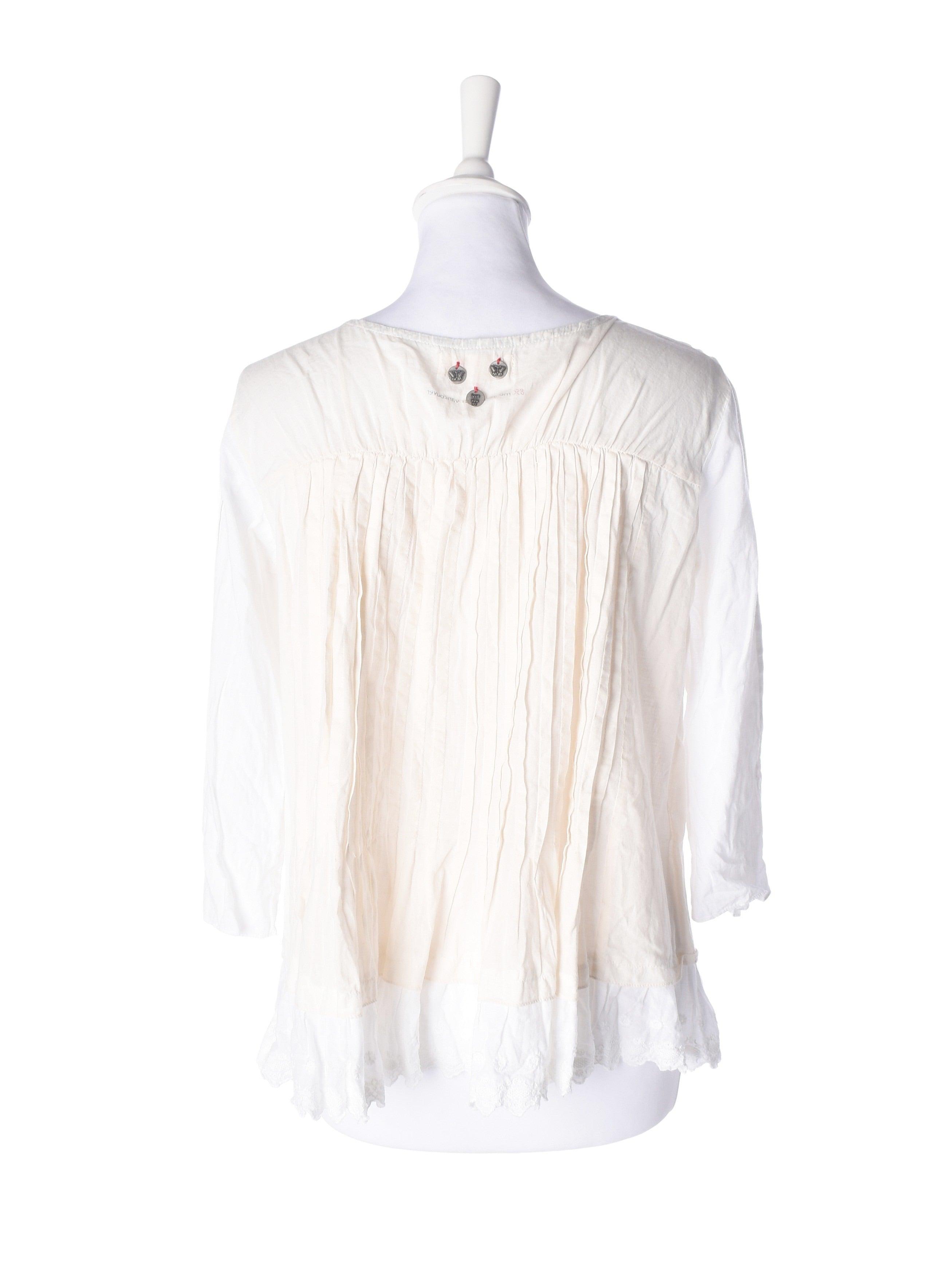 Odd Molly Bluse - S / Hvid / Kvinde - SassyLAB Secondhand