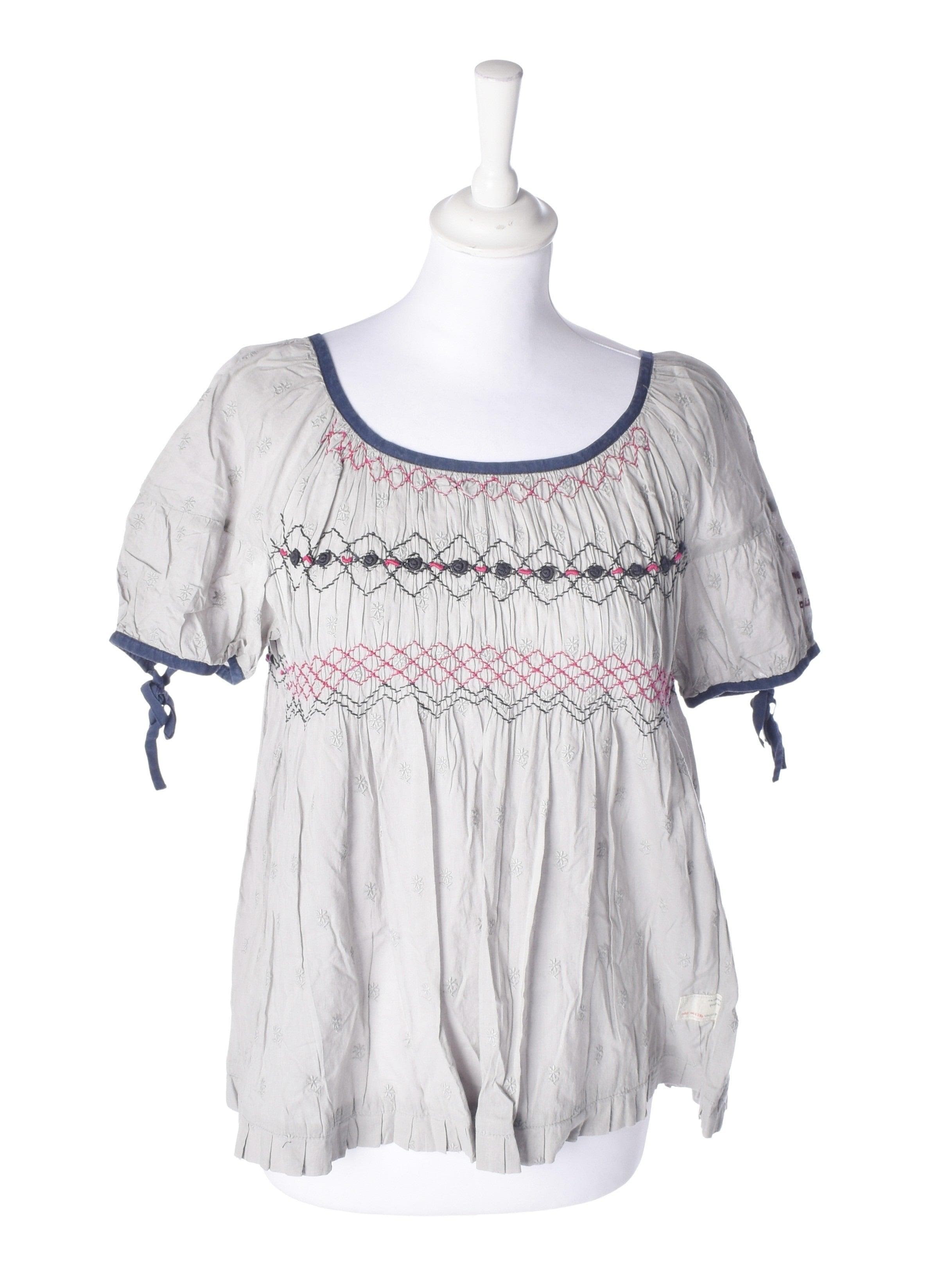 Odd Molly Bluse - XS / Grå / Kvinde - SassyLAB Secondhand