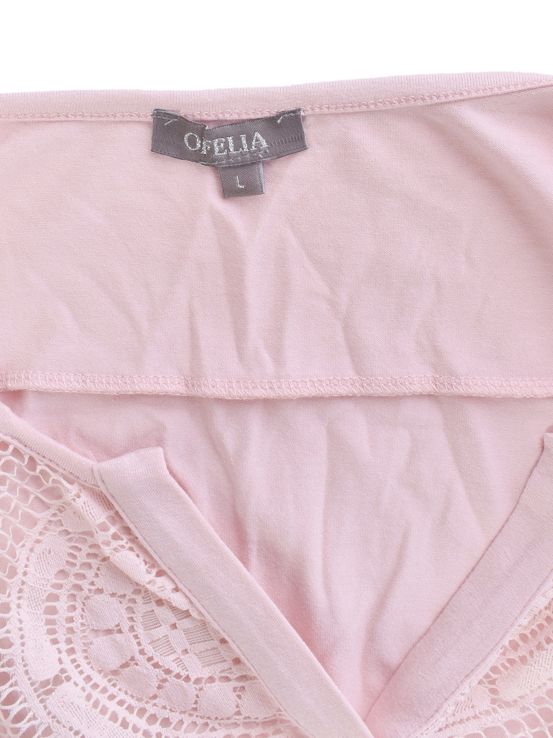 Ofelia Bluse - L / Rosa / Kvinde - SassyLAB Secondhand