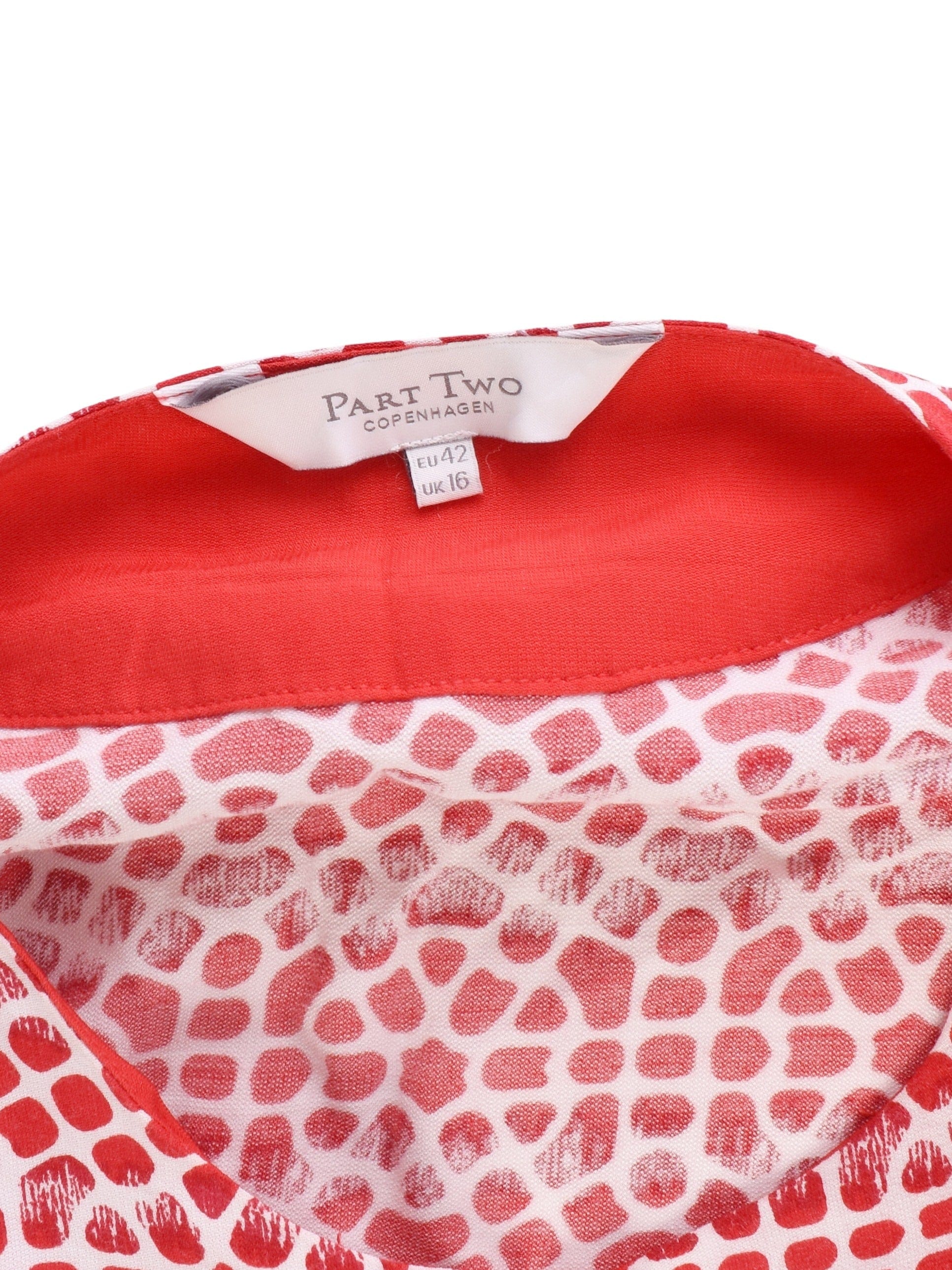 Part Two Bluse - 42 / Rød / Kvinde - SassyLAB Secondhand