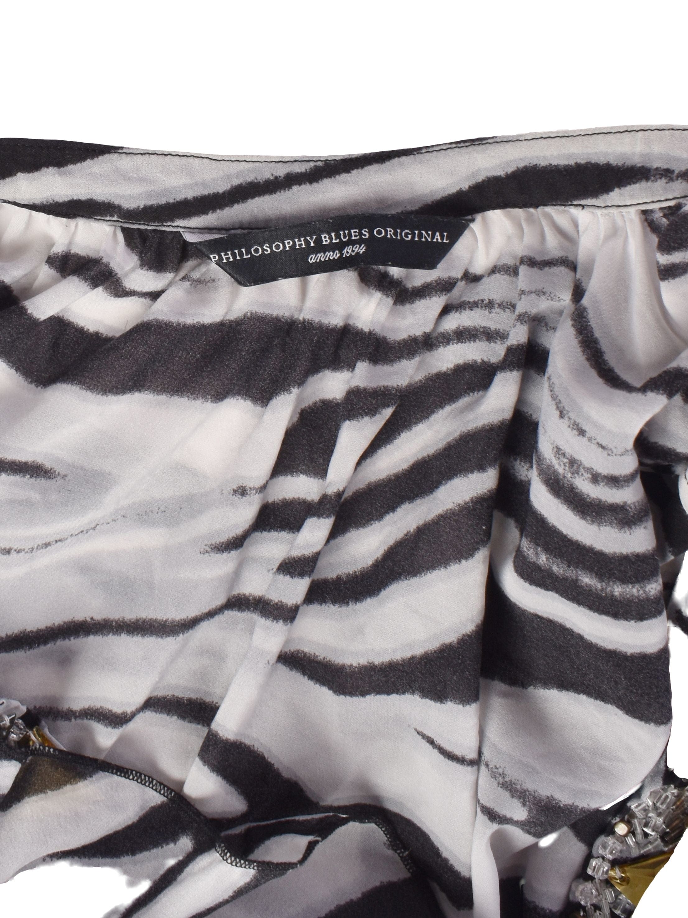 Philosophy Blues Bluse - 42 / Grå / Kvinde - SassyLAB Secondhand