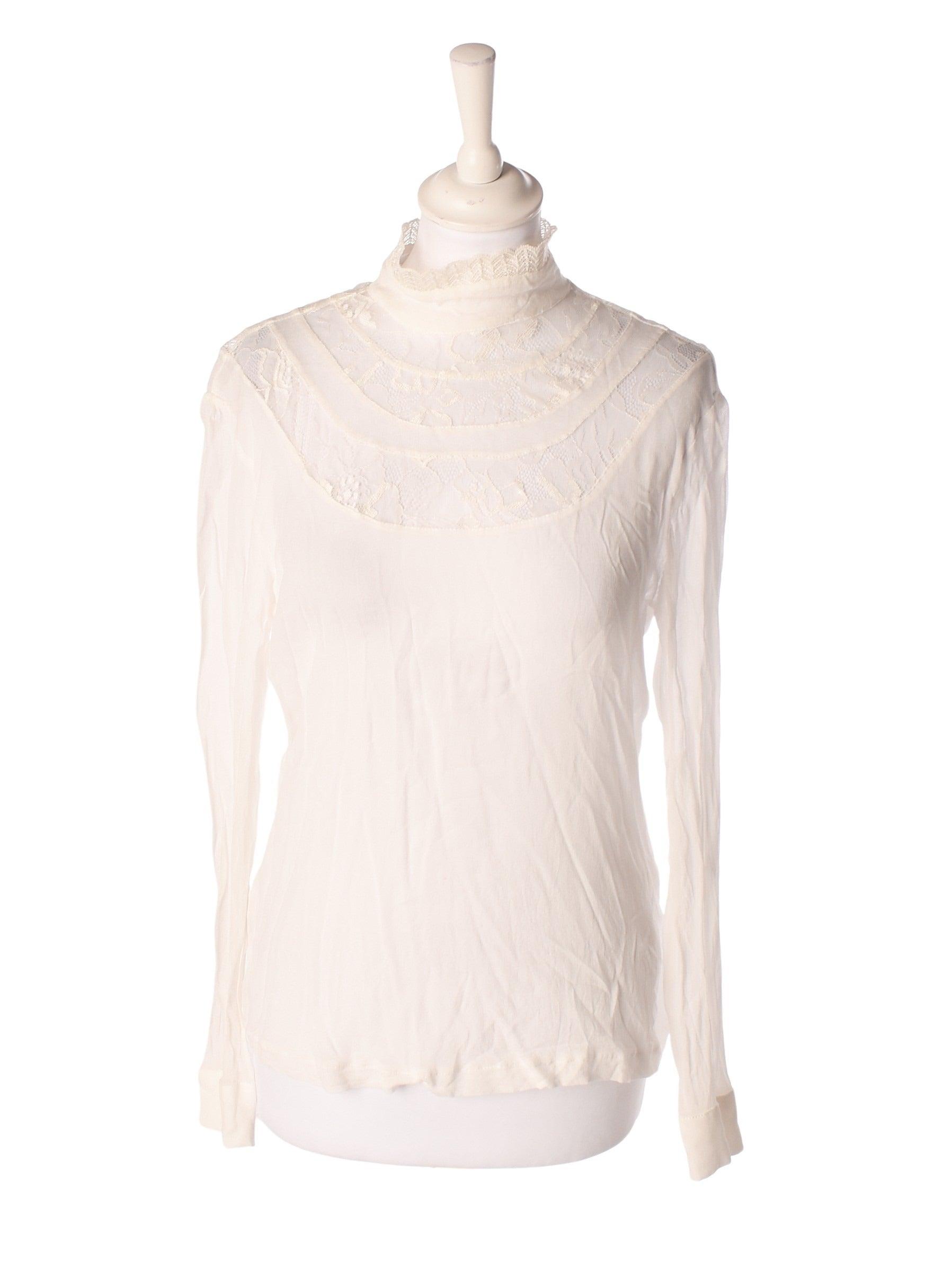Philosophy Blues Original Rullekrave - 36 / Hvid / Kvinde - SassyLAB Secondhand