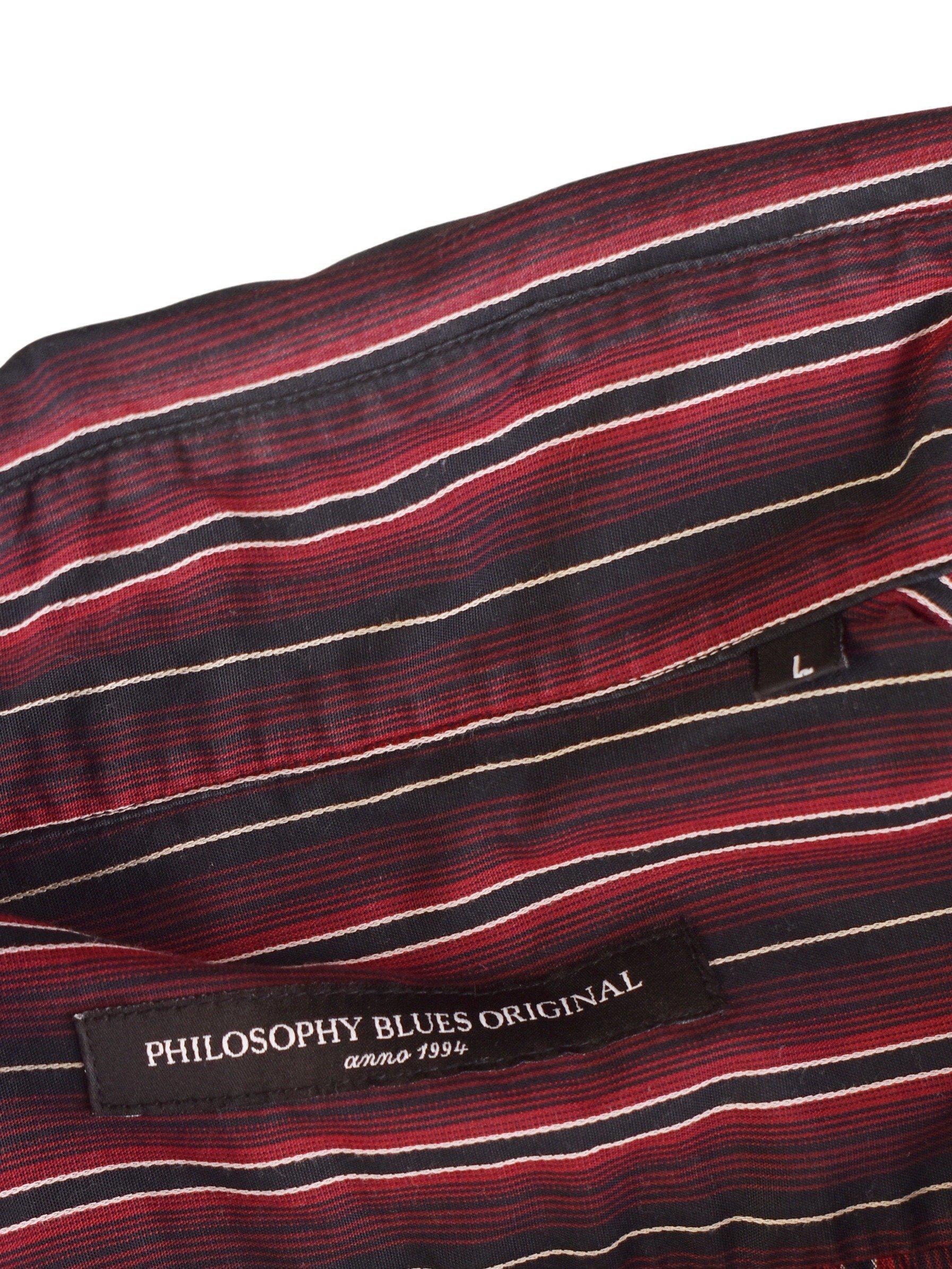 Philosophy Blues Original Skjorte - L / Rød / Kvinde - SassyLAB Secondhand