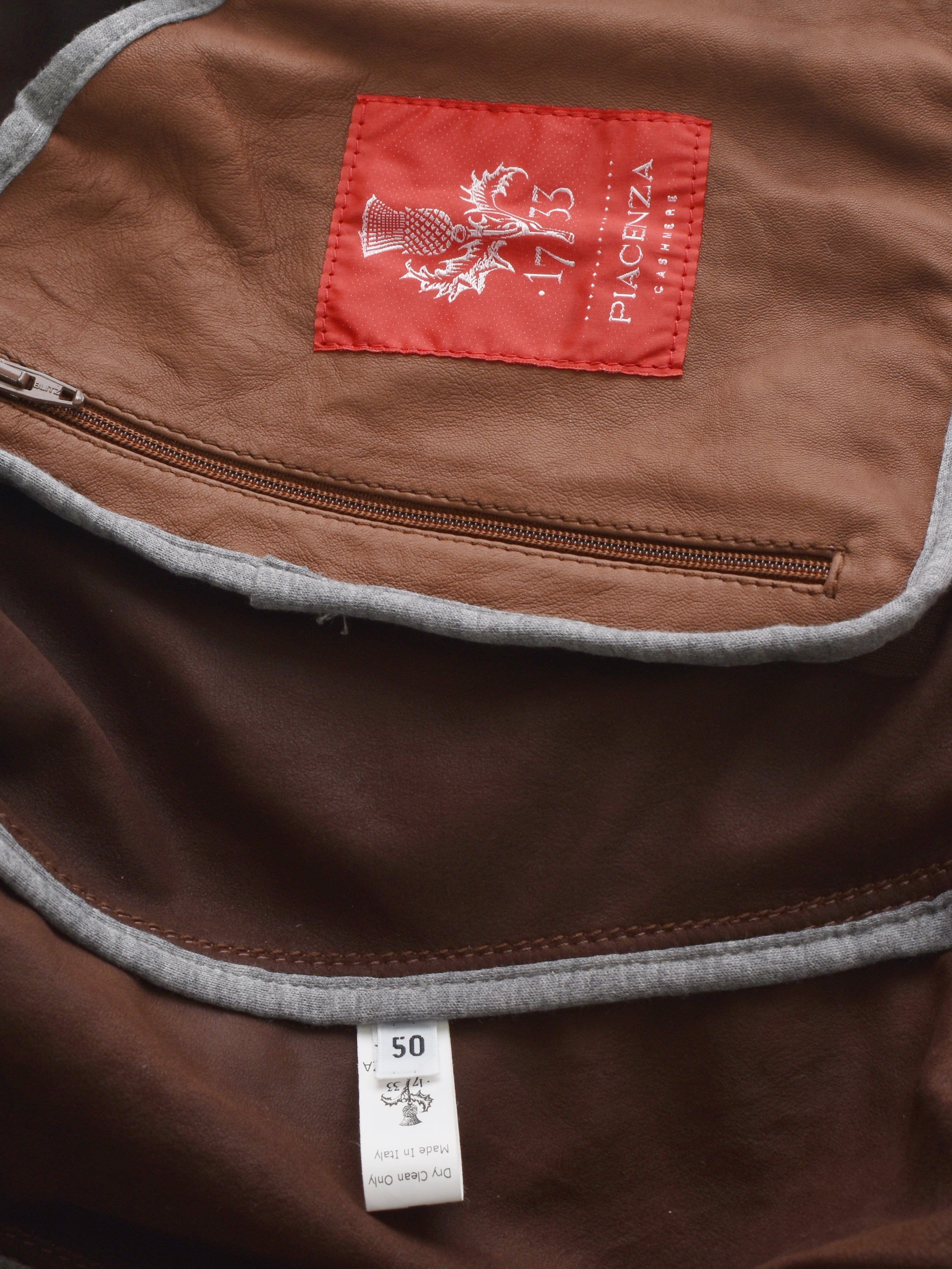 Piacenza Cashmere Jakke - 50 / Brun / Mand - SassyLAB Secondhand
