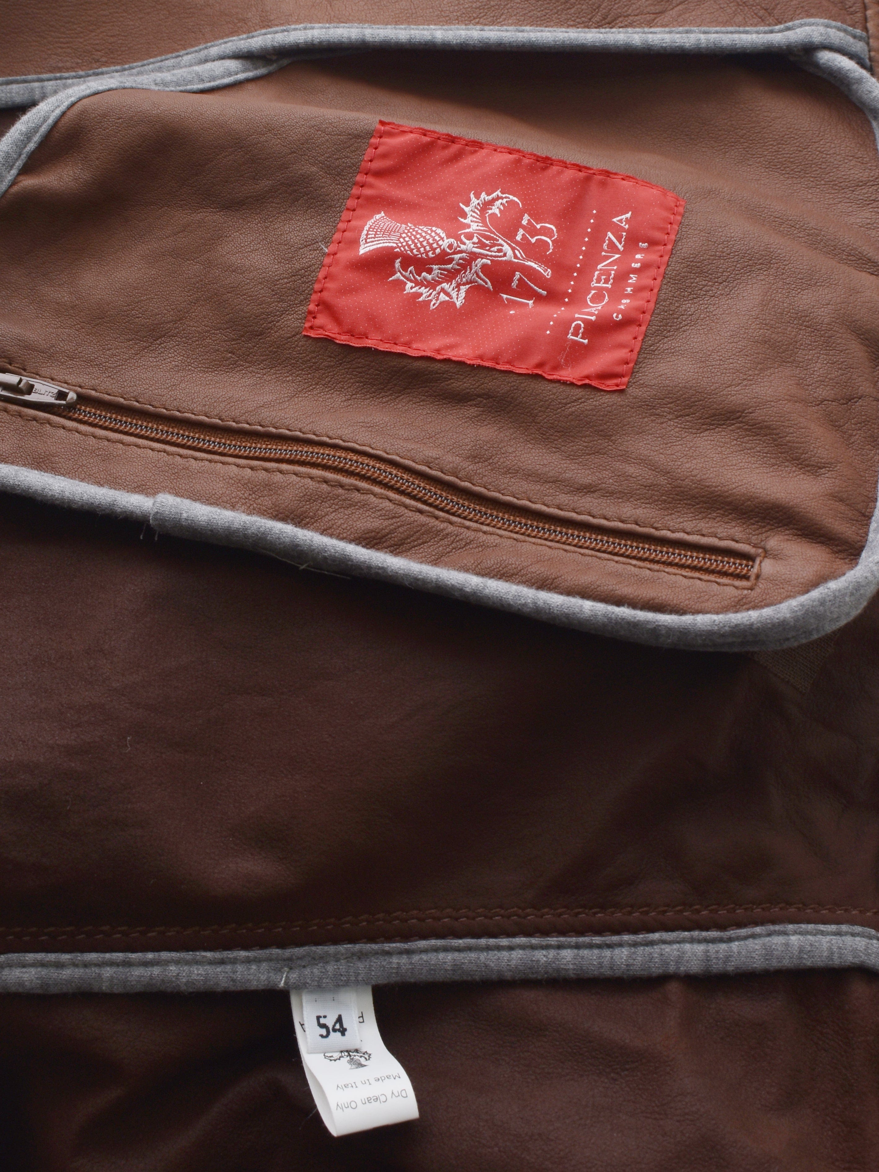Piacenza Cashmere Jakke - 54 / Brun / Mand - SassyLAB Secondhand